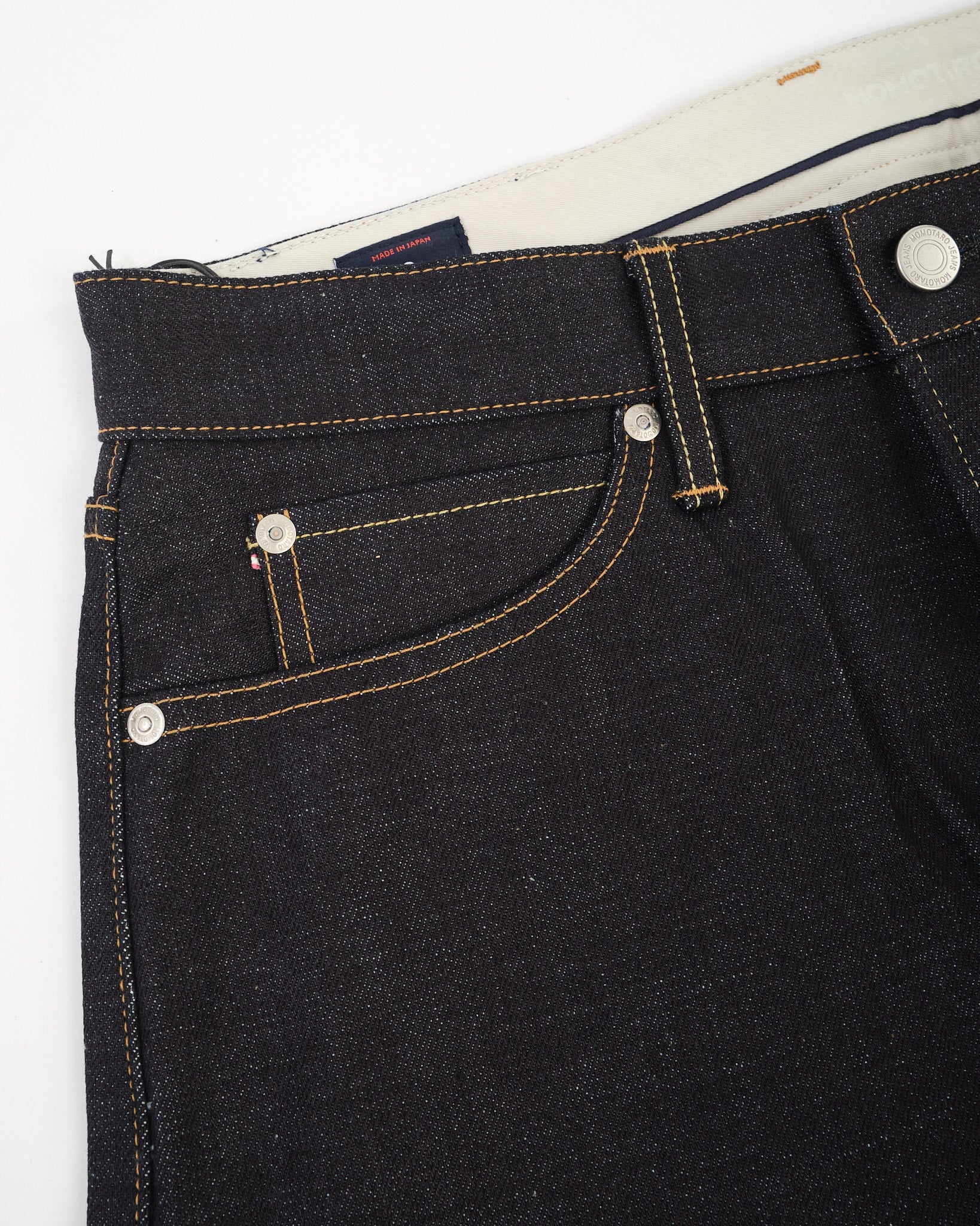 400 Wide Fit 14.7oz Button by Momotaro Jeans - Meadow