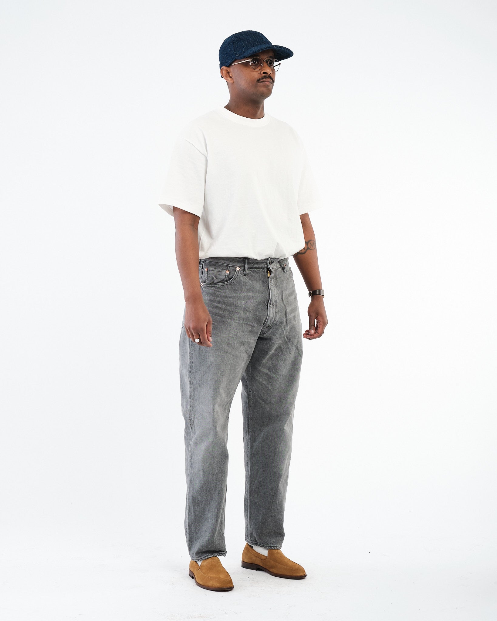 5P Zipper Front Denim Pants Black Vintage Wash by Kaptain Sunshine