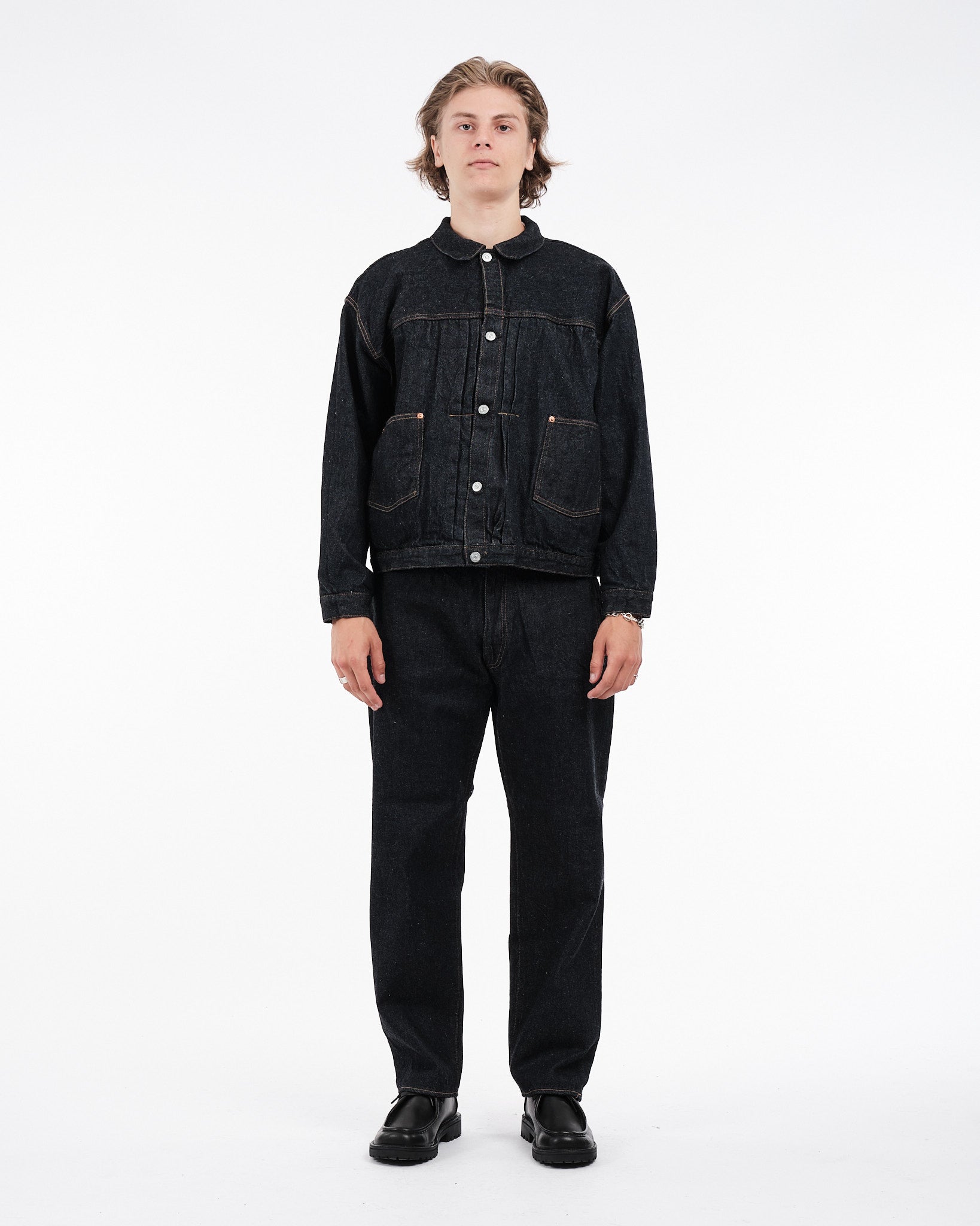 5P Zipper Front Denim Pants Indigo One Wash by Kaptain Sunshine