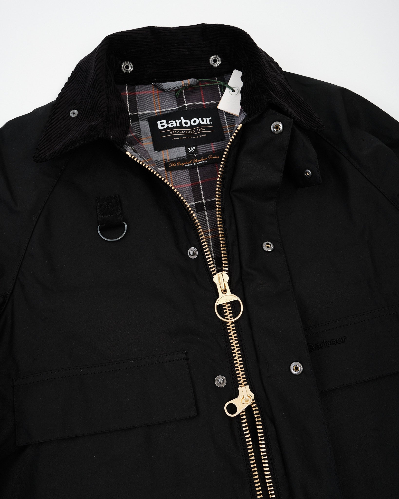 Barbour Modified Spey Wax Jacket Black by Barbour