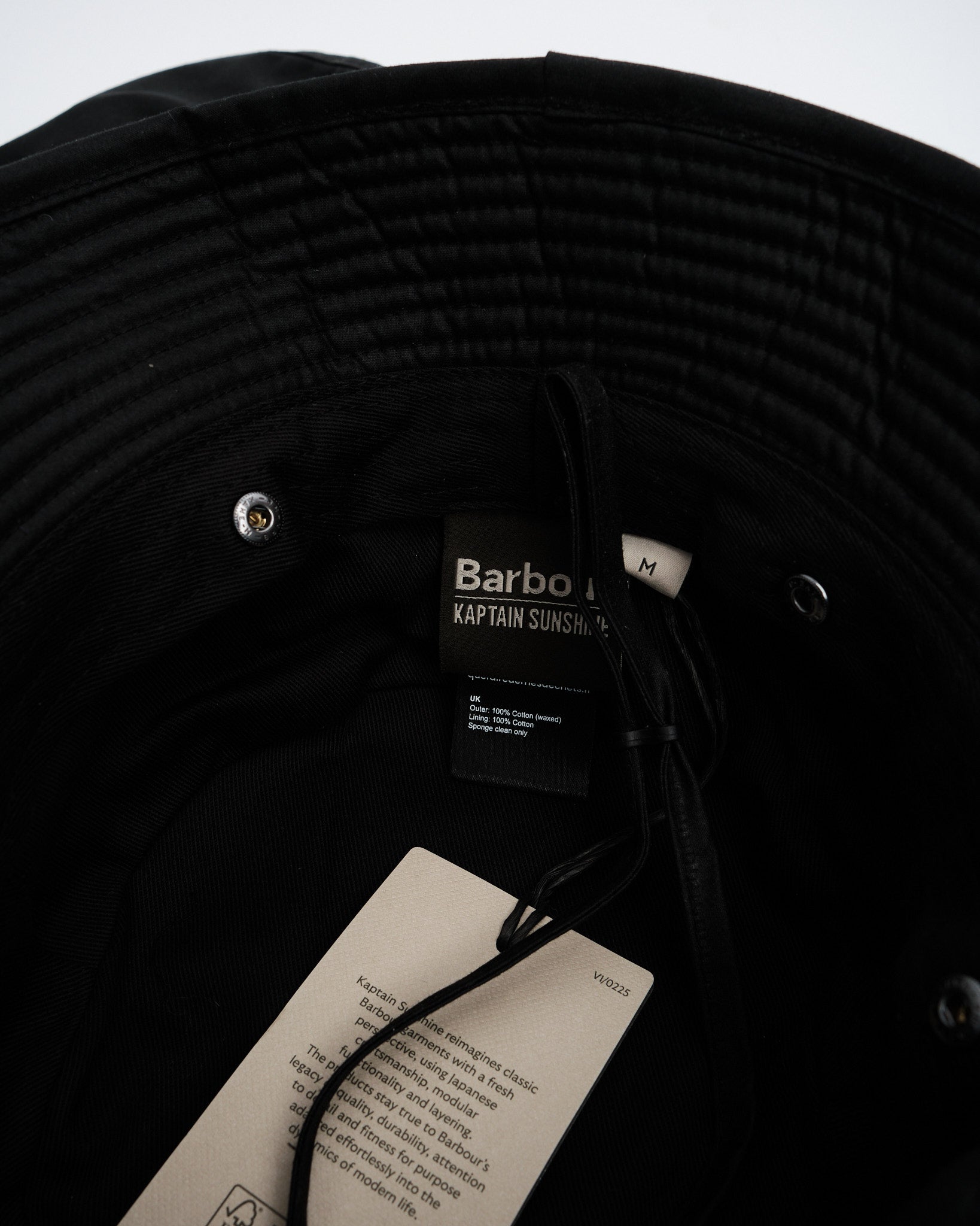 Barbour X Kaptain Sunshine Caped Bucket Hat Black by Barbour - Meadow
