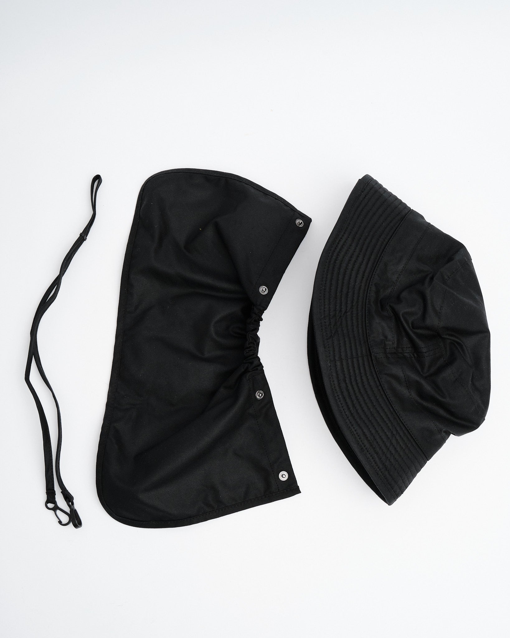 Barbour X Kaptain Sunshine Caped Bucket Hat Black by Barbour - Meadow
