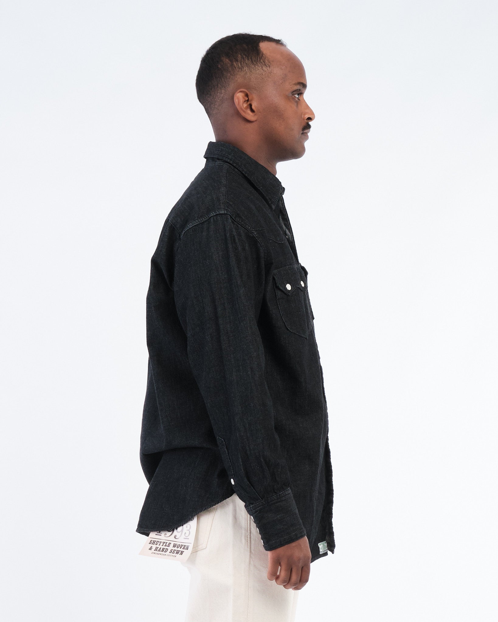 Orslow Denim Western Shirt Black Orslow Denim Western Shirt Black