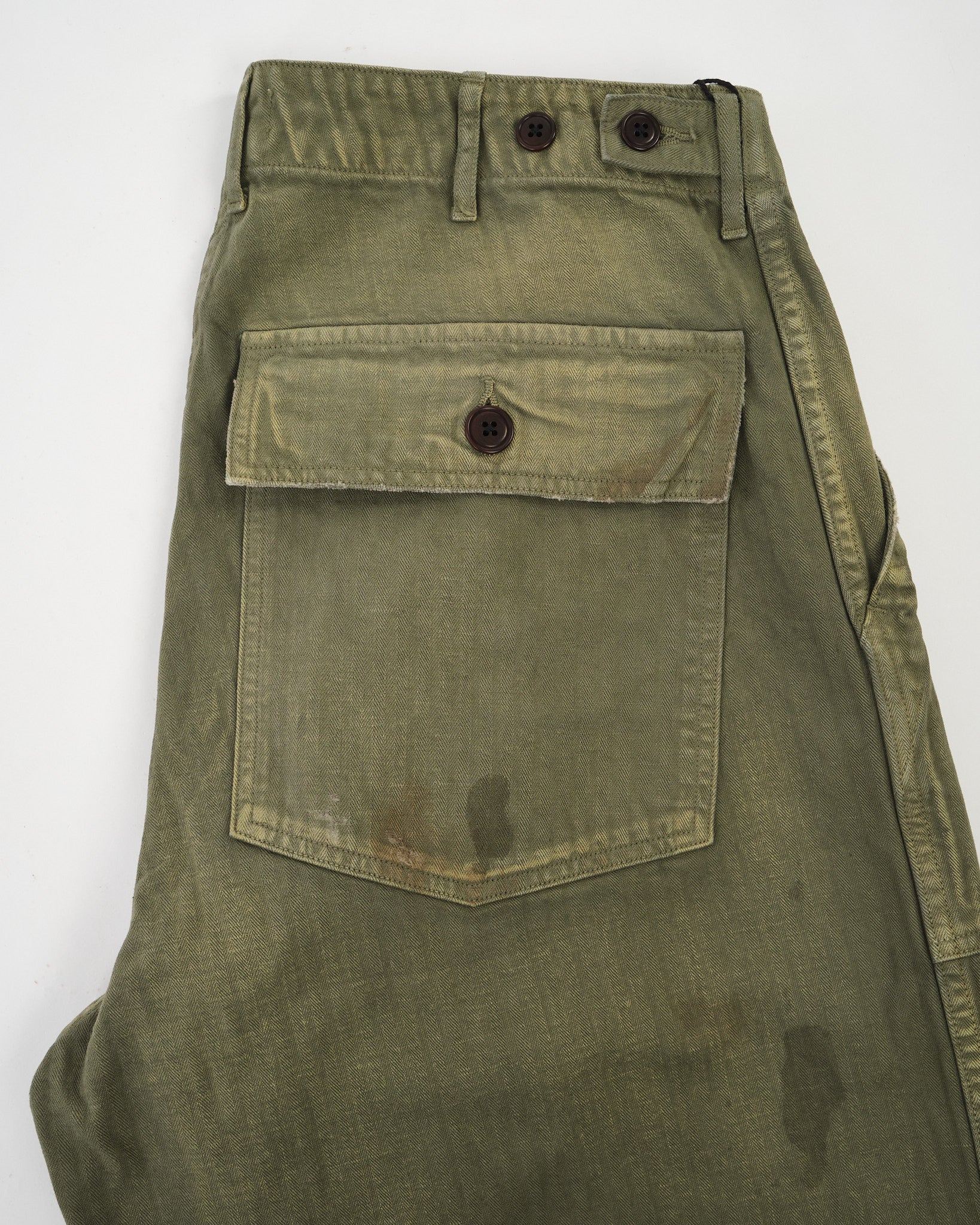 BORO Baker Pants Olive by Maru Sankaku Peke - Meadow