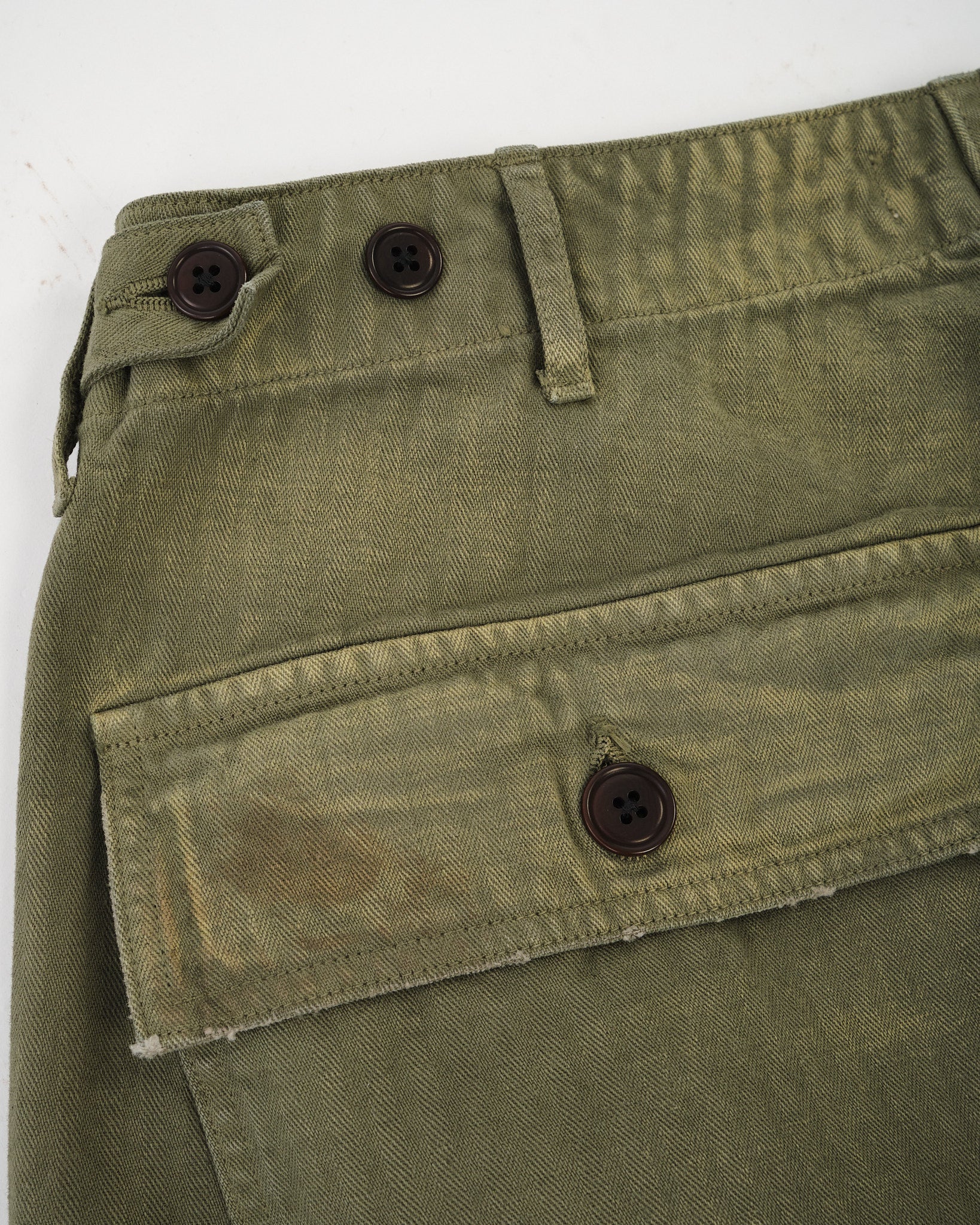 BORO Baker Pants Olive by Maru Sankaku Peke - Meadow