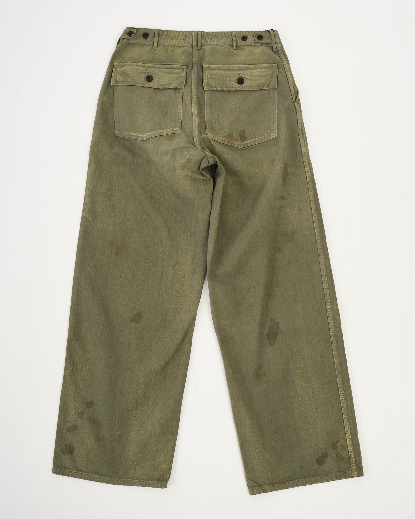 BORO Baker Pants Olive by Maru Sankaku Peke - Meadow