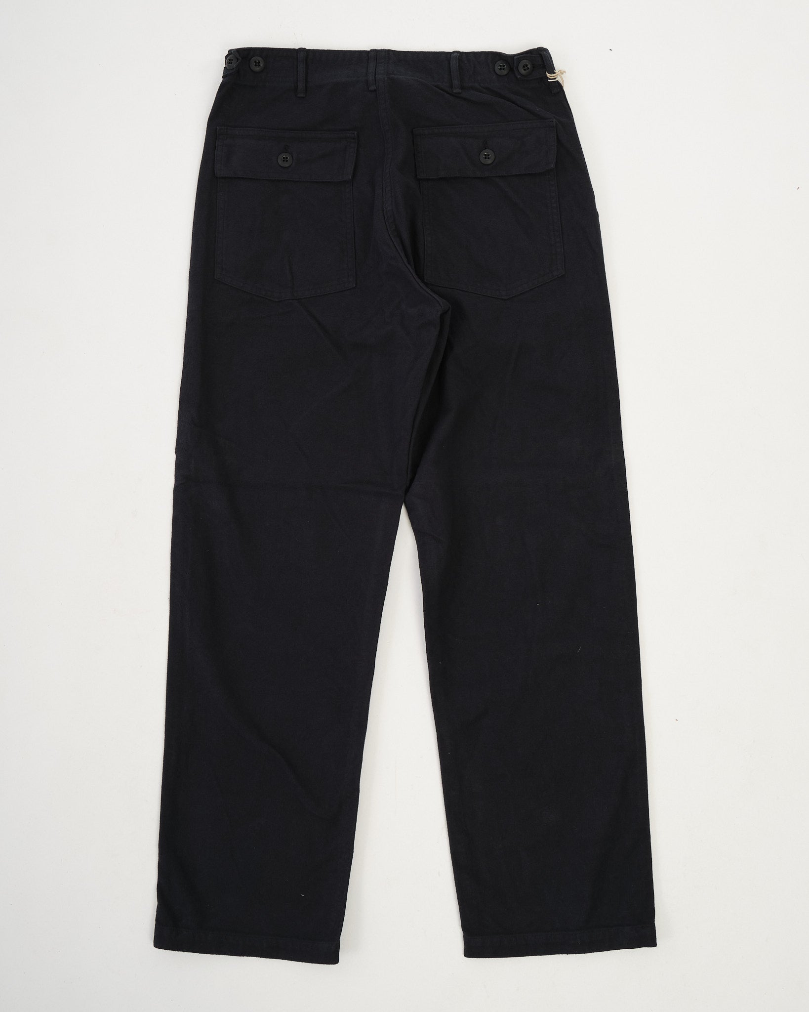 Brushed Flannel US Army Fatigue Pants Dark Navy by orSlow - Meadow