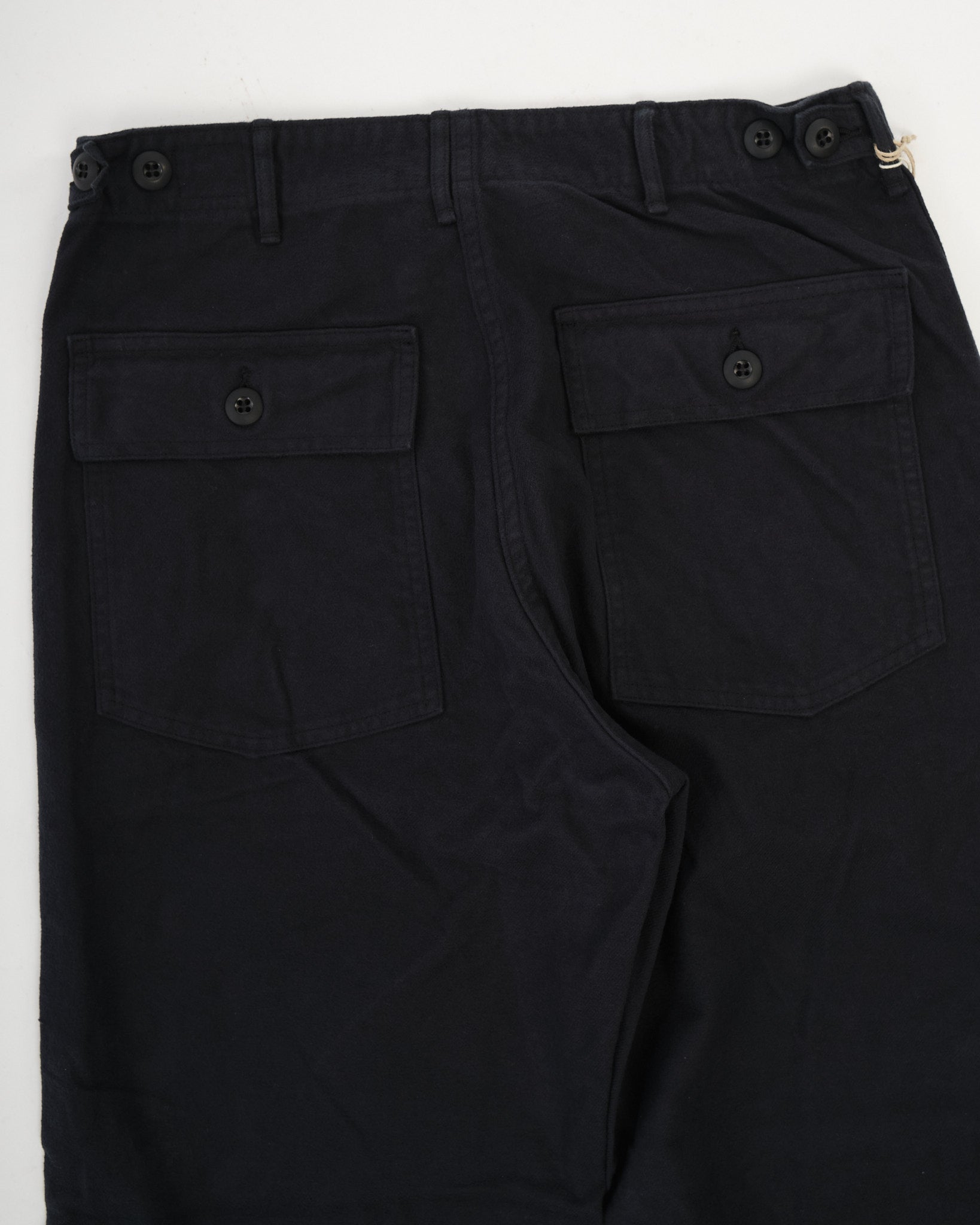 Brushed Flannel US Army Fatigue Pants Dark Navy by orSlow - Meadow
