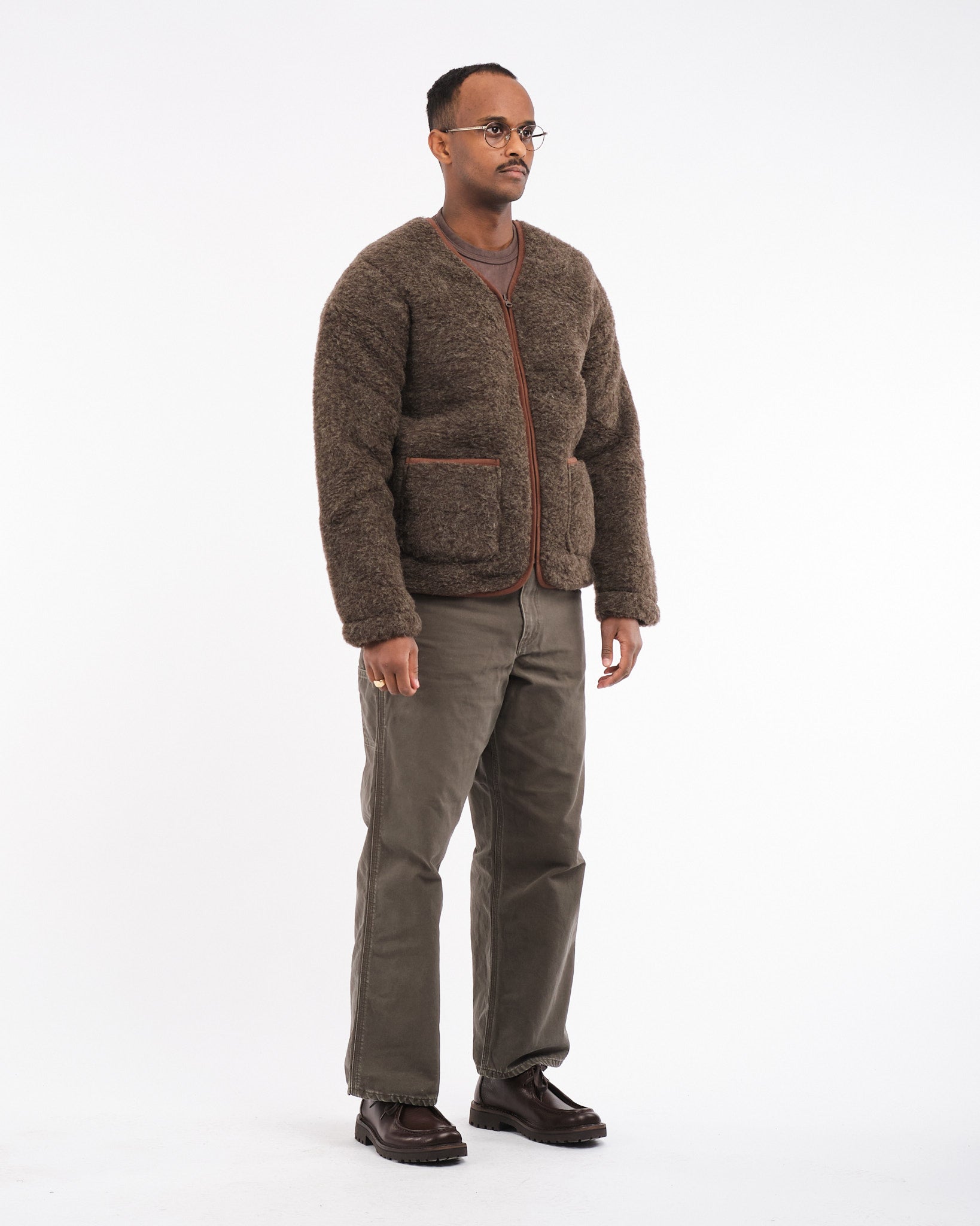 Cardigan Zip Up Medium Brown by Coldbreaker - Meadow