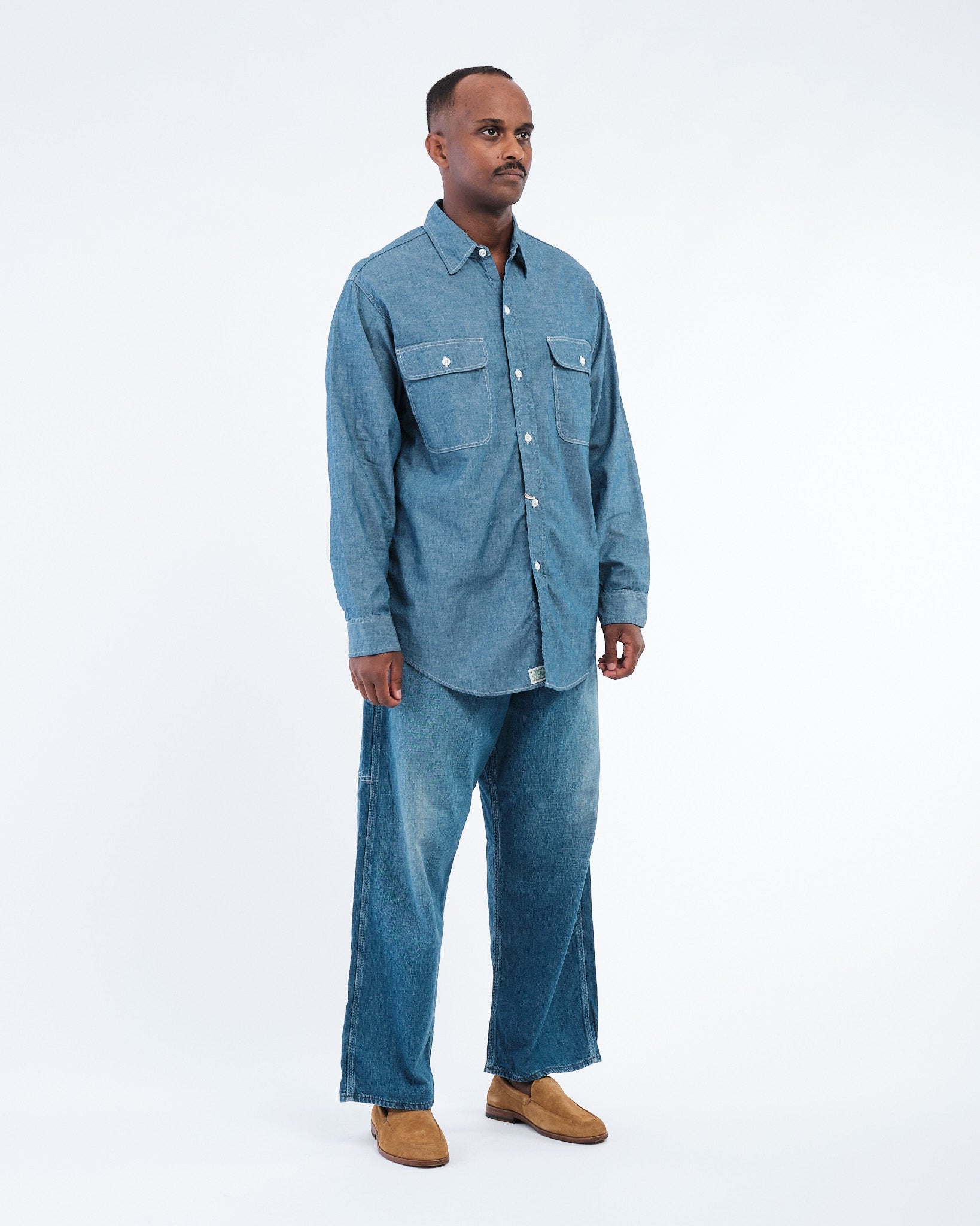 CHAMBRAY WORK SHIRT by orSlow - Meadow