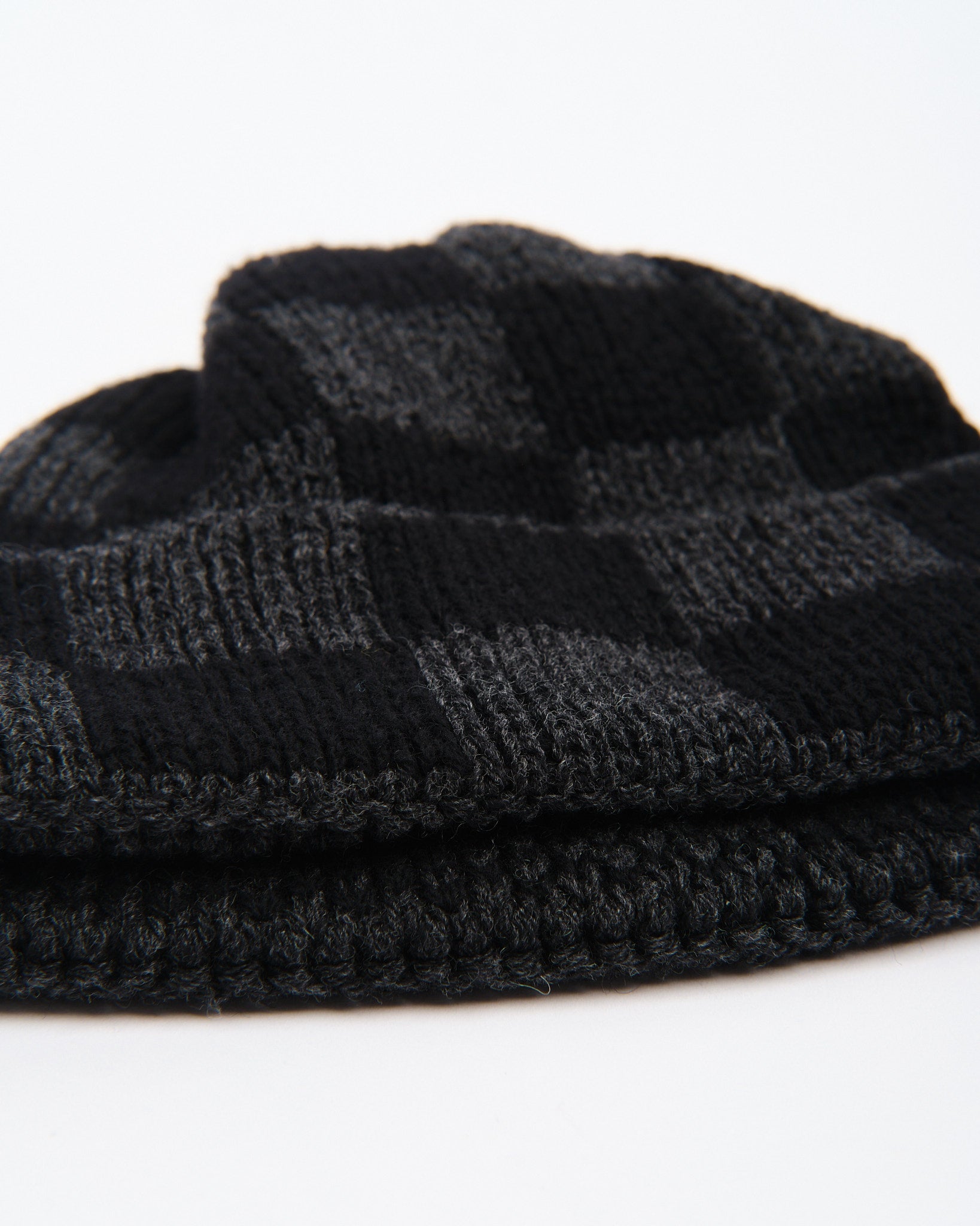 Checker Beanie Black by Found Feather - Meadow