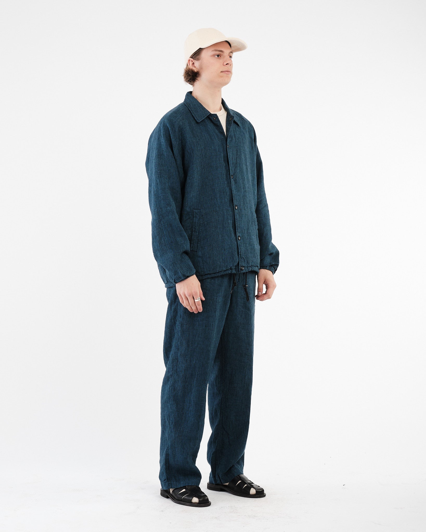 Coach Jacket Indigo Check by orSlow - Meadow