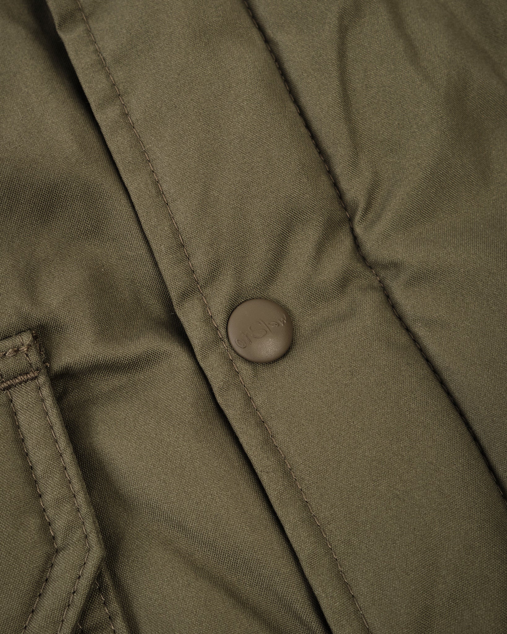 Cotton Nylon Padding Active Coat Army Green by orSlow - Meadow