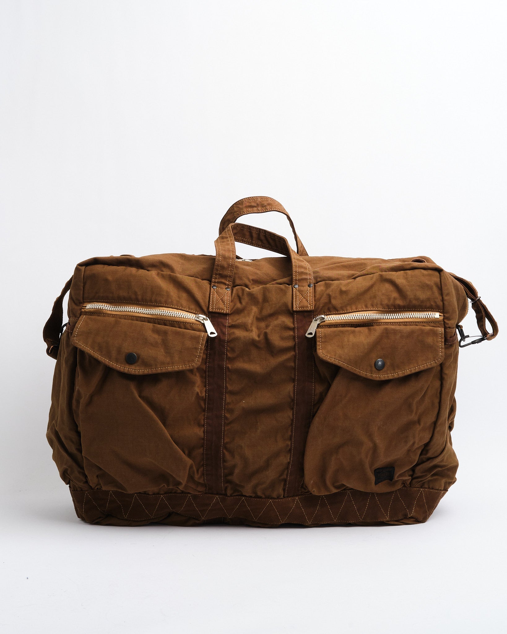 Crag 2-Way Boston Bag (L) Coyote by Porter by Yoshida - Meadow
