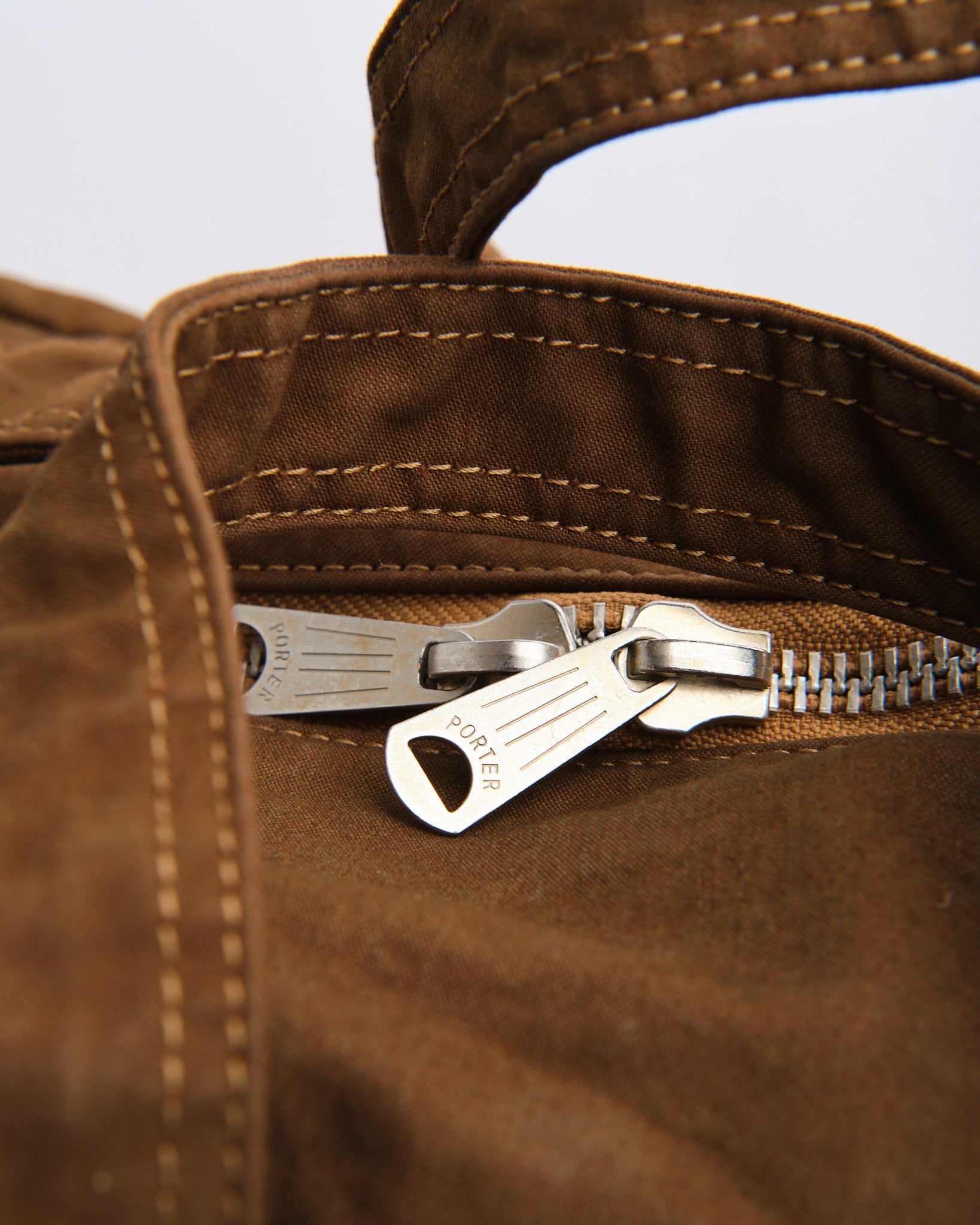 Crag 2-Way Boston Bag (L) Coyote by Porter by Yoshida - Meadow