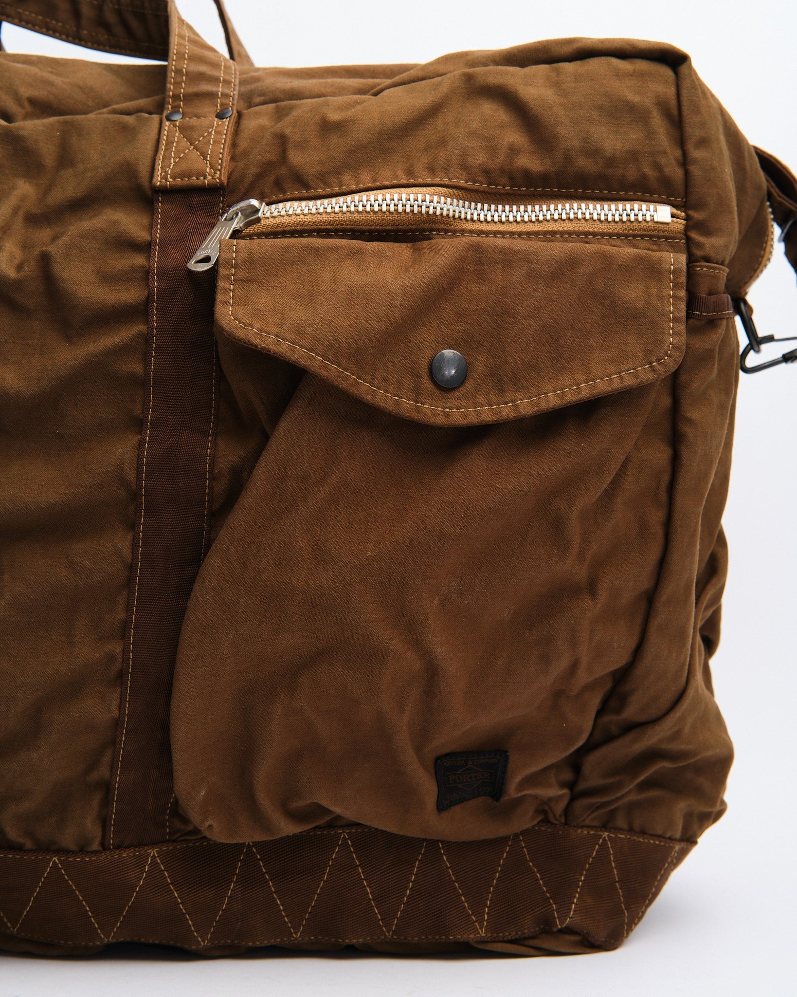 Crag 2-Way Boston Bag (L) Coyote by Porter by Yoshida - Meadow