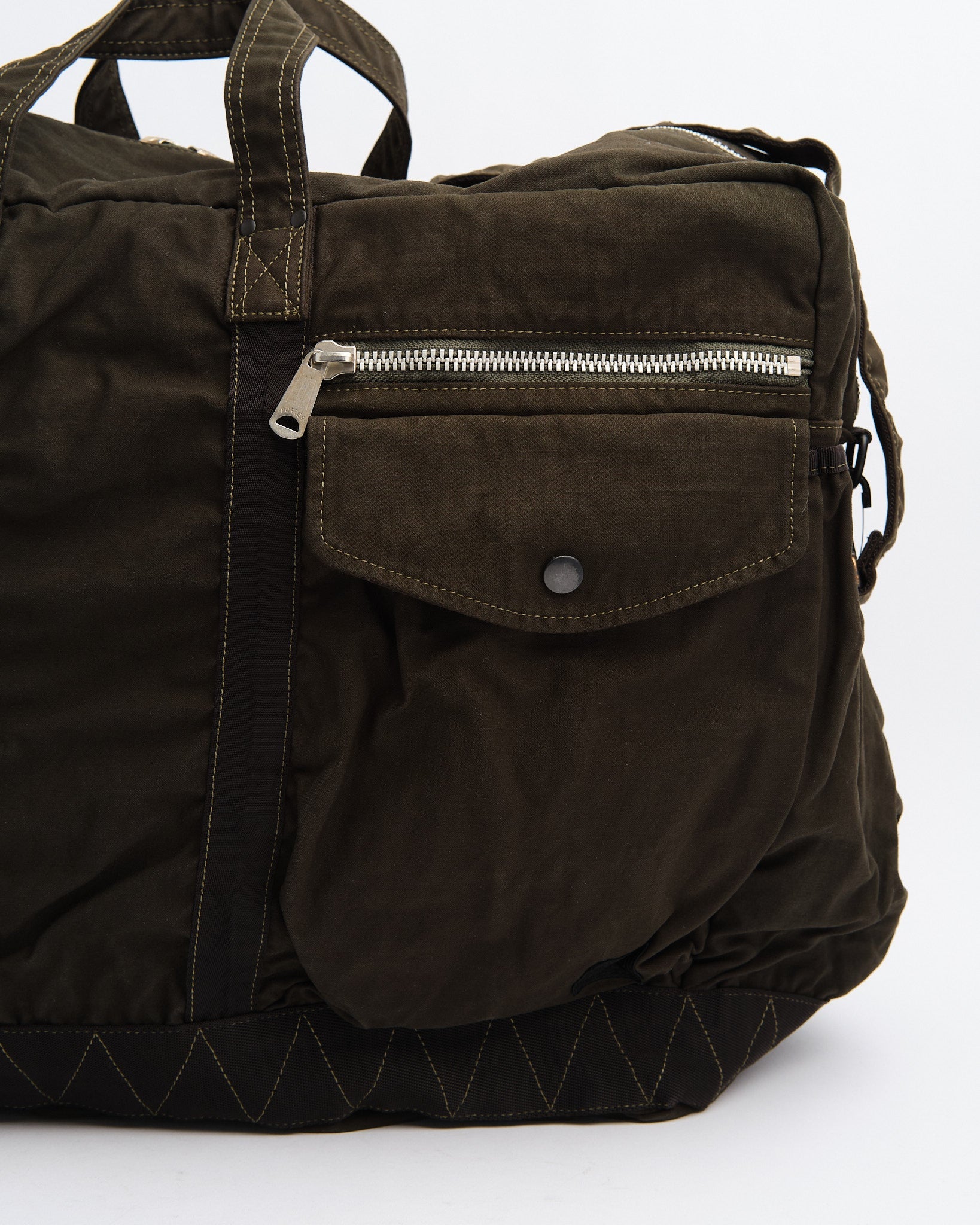 Crag 2-Way Boston Bag (L) Khaki by Porter by Yoshida - Meadow