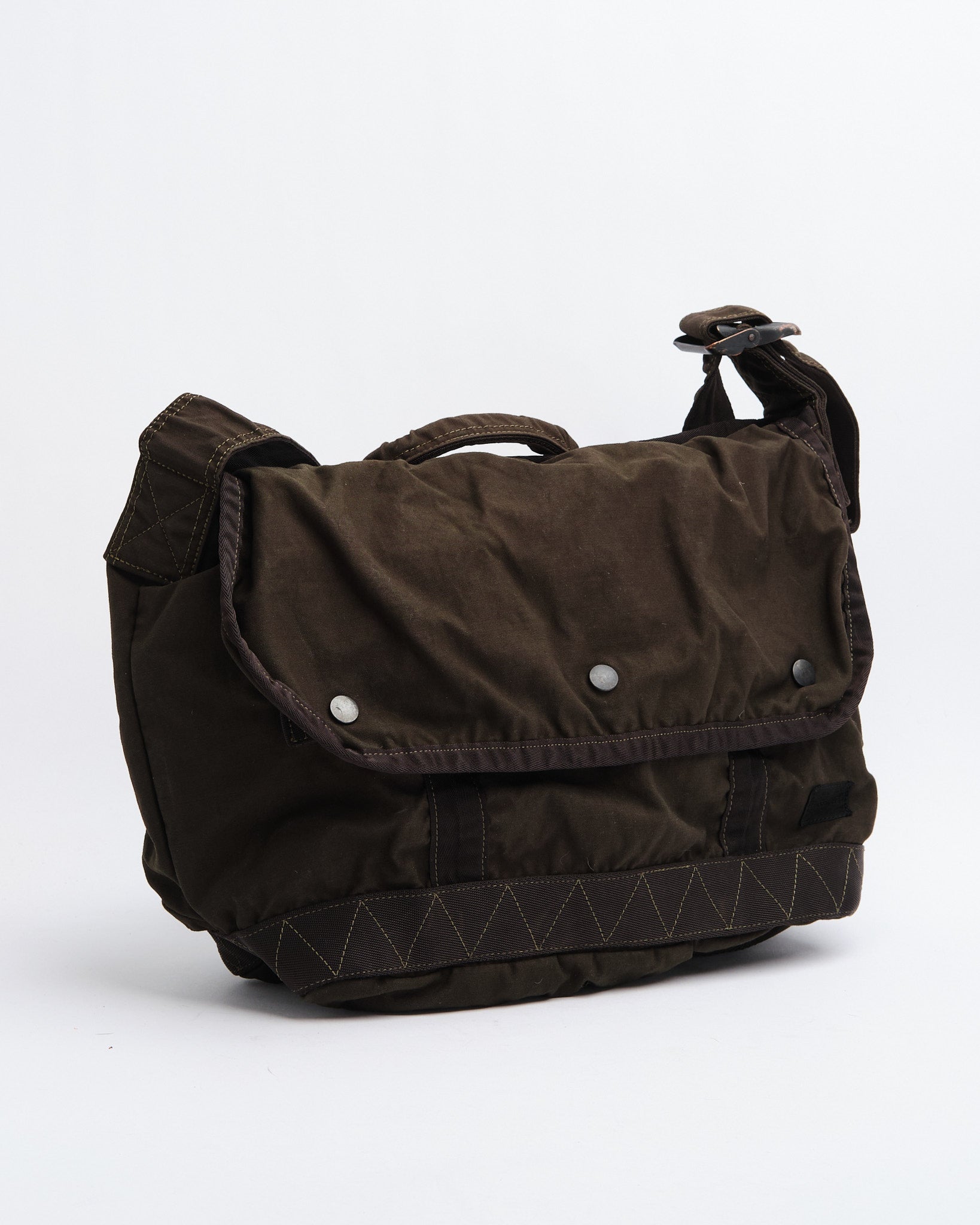 Crag Messenger Bag (M) Khaki by Porter by Yoshida - Meadow