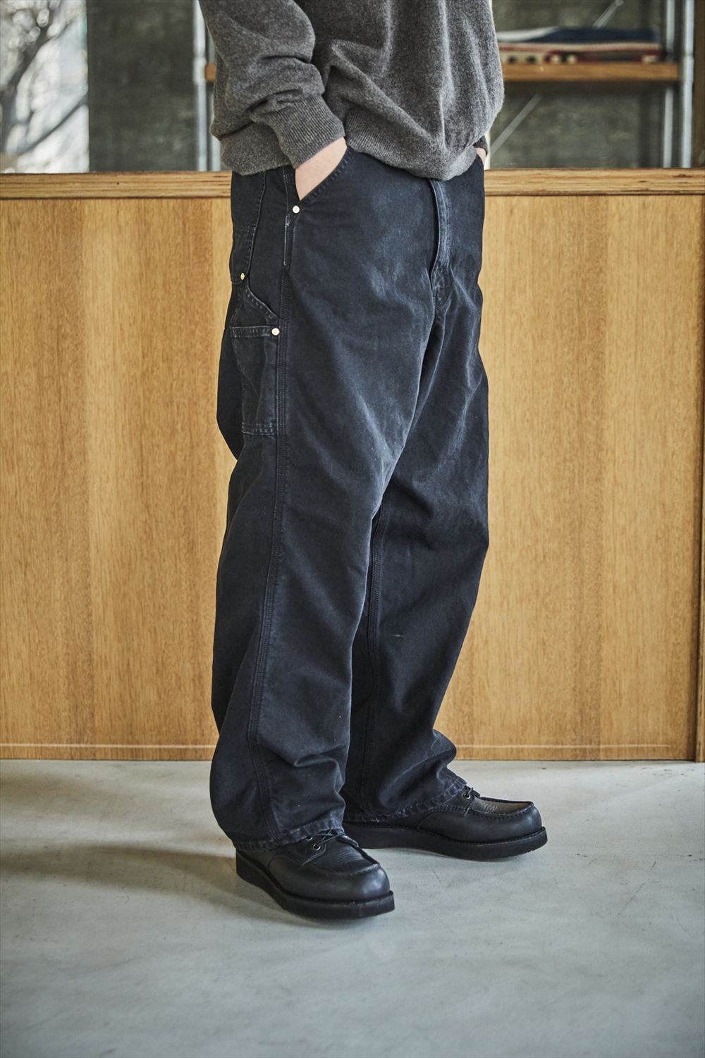 Dad's Fit Oxford Painter Pants Black by orSlow ▶️ Meadow Store