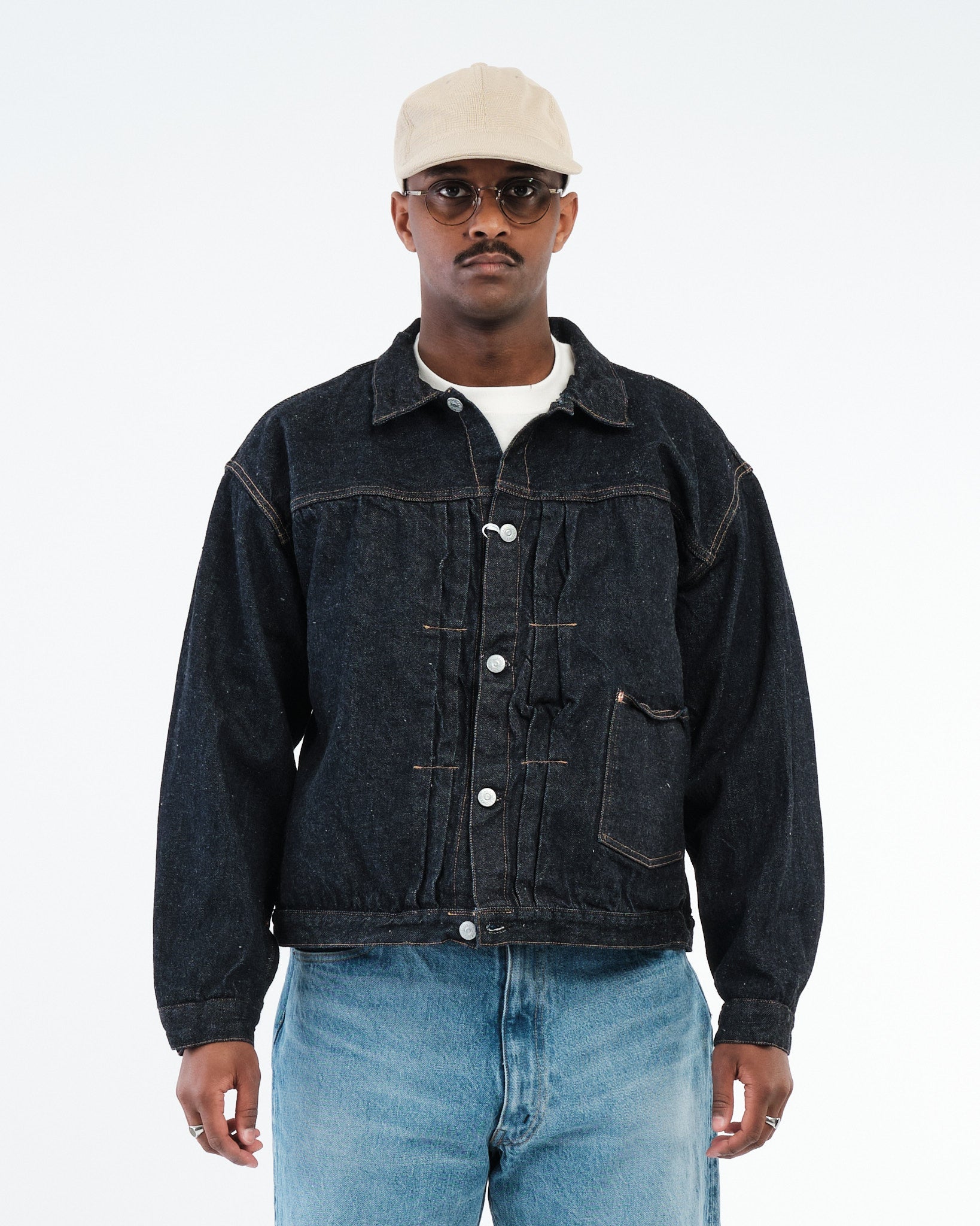 Denim Tracker 1P Jacket Indigo One Wash by Kaptain Sunshine - Meadow