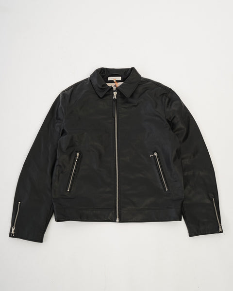 Eddy Rider Leather Jacket Black by Nudie Jeans Co - Meadow