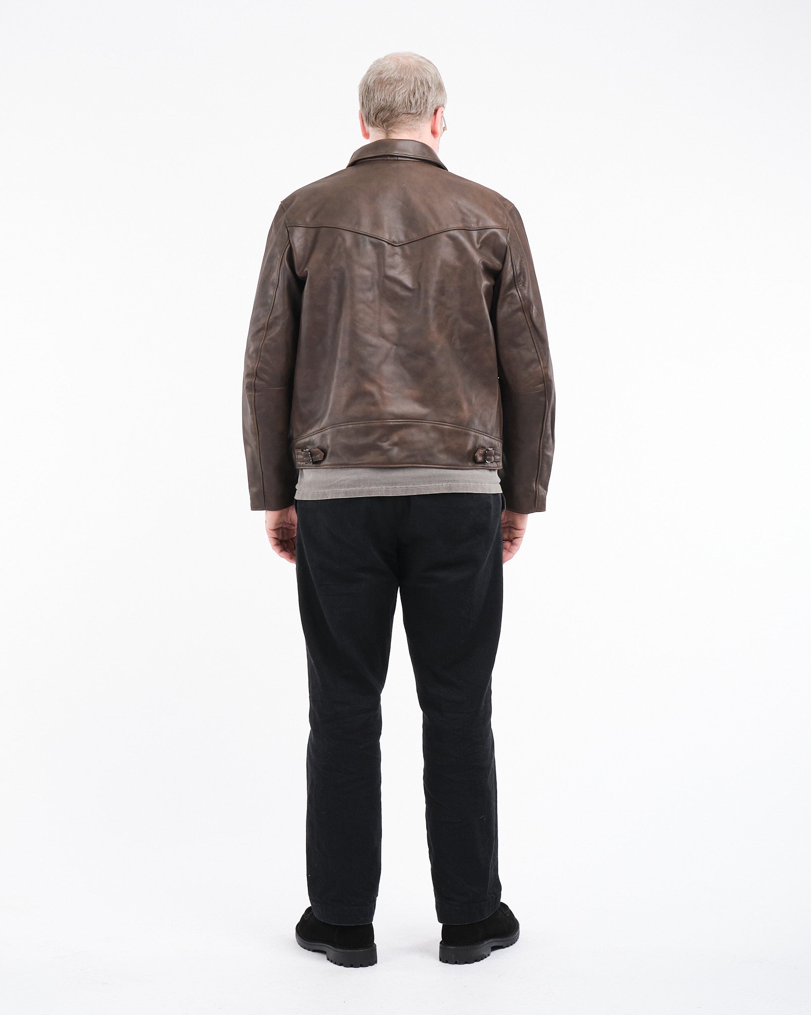 Eddy Rider Leather Jacket Brown by Nudie Jeans Co - Meadow