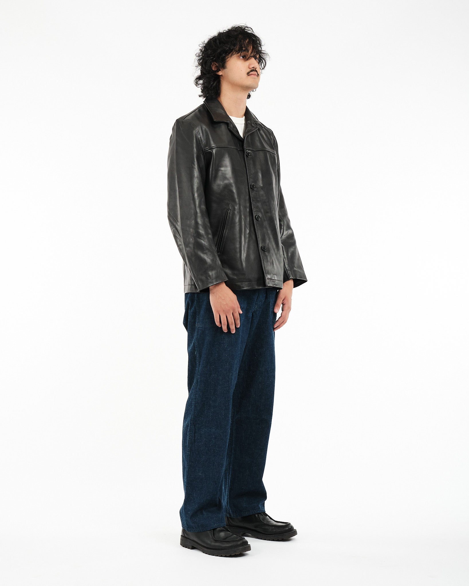 Ferry Leather Jacket Black by Nudie Jeans Co - Meadow