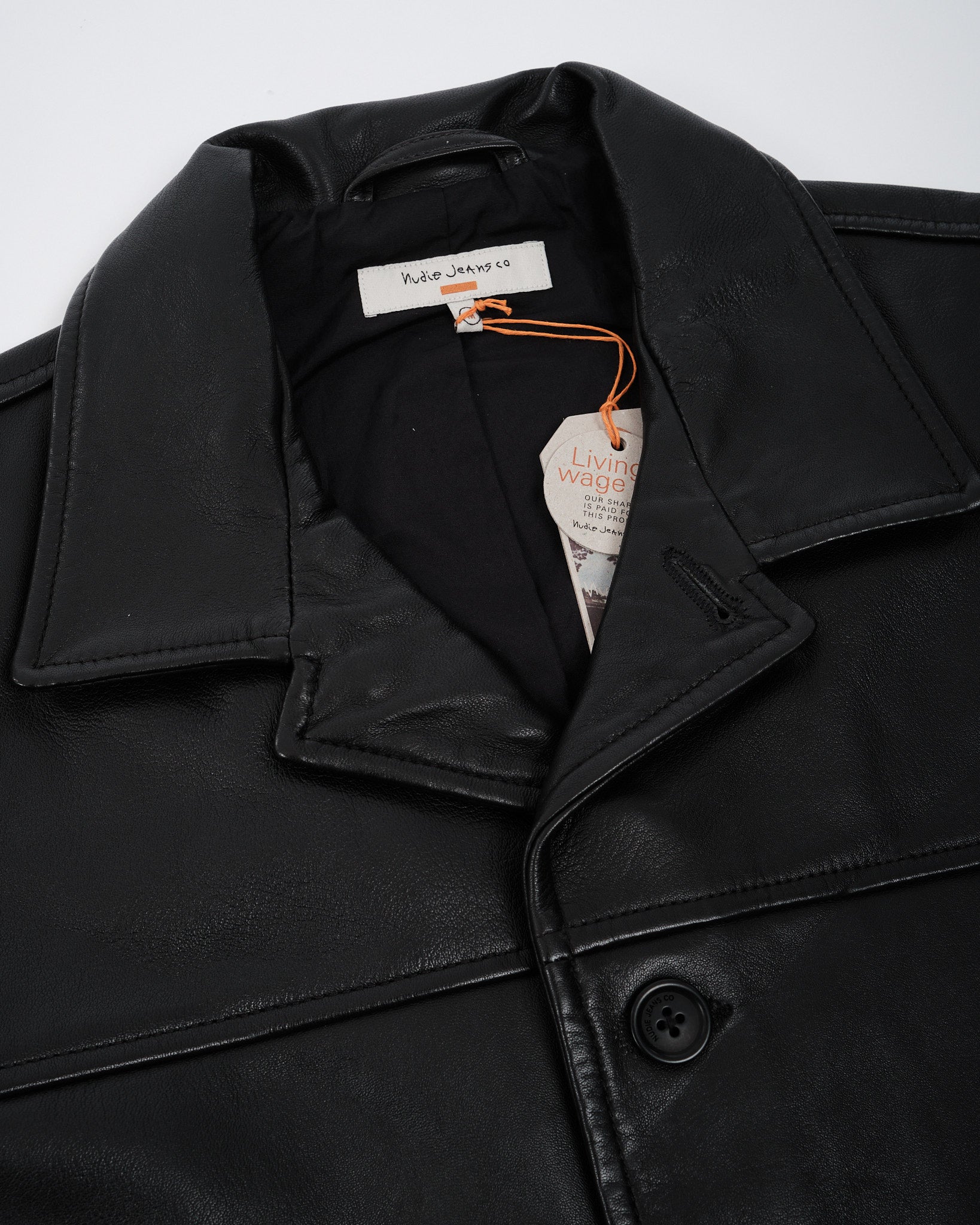 Ferry Leather Jacket Black by Nudie Jeans Co - Meadow