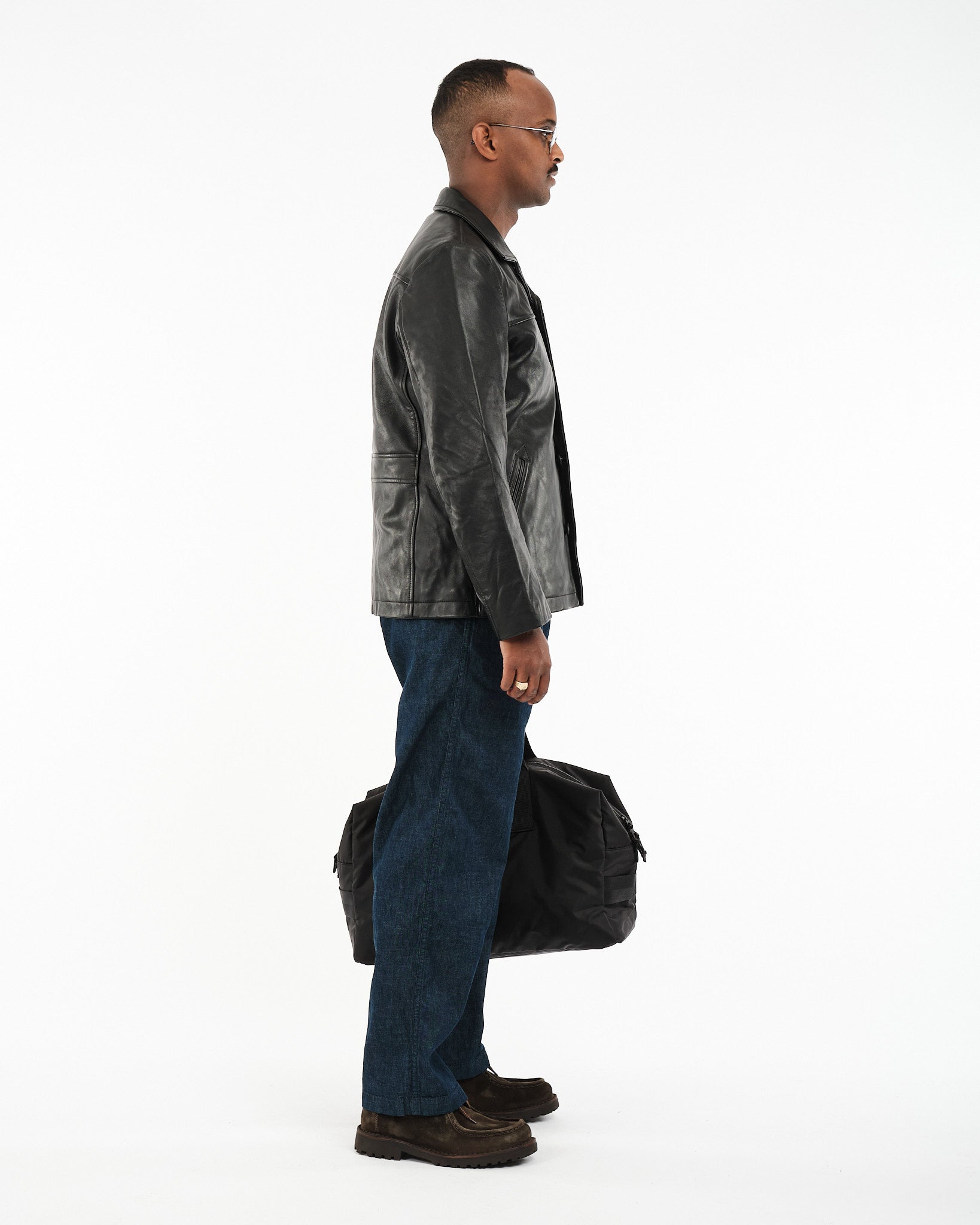 Ferry Leather Jacket Black by Nudie Jeans Co - Meadow