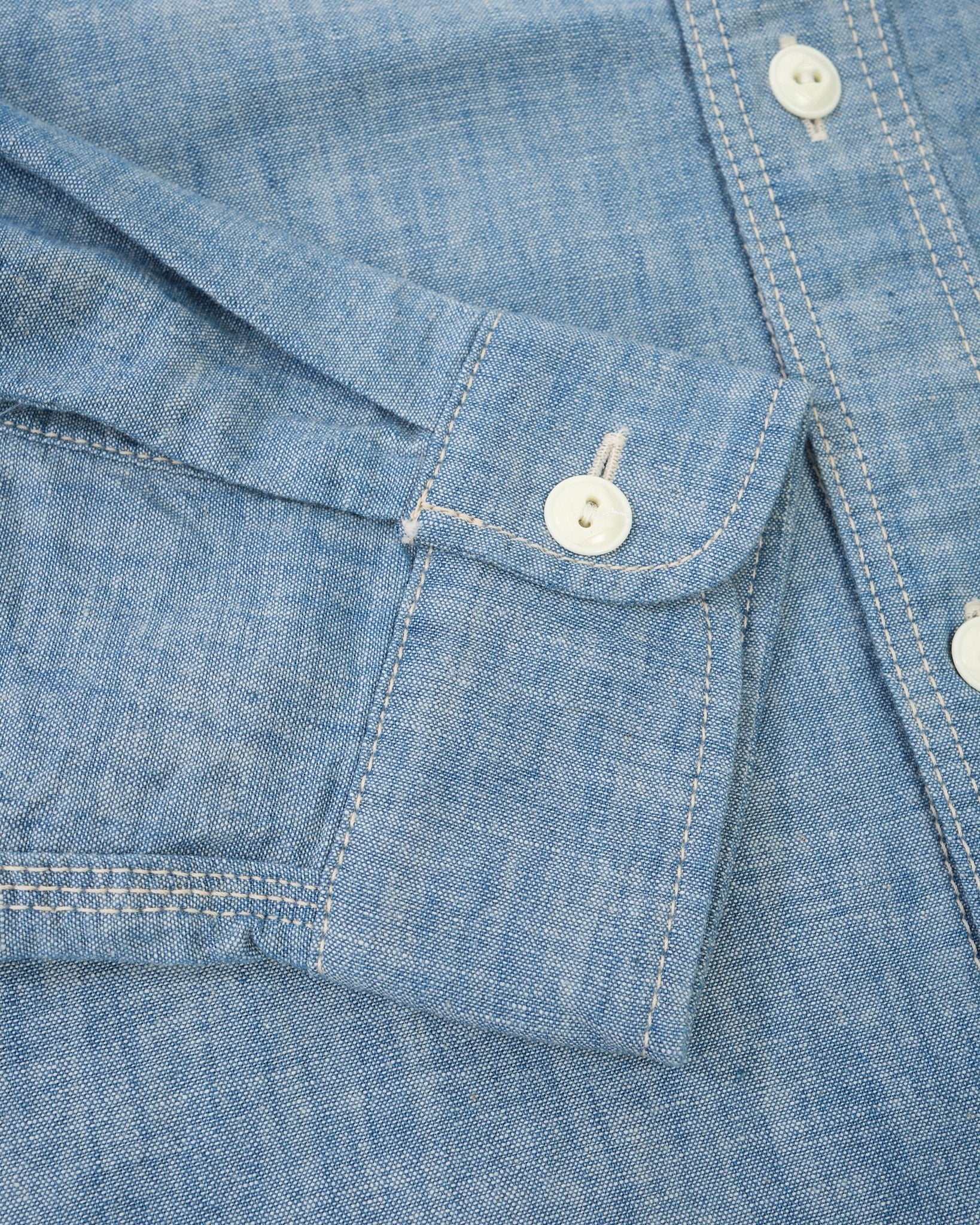 FN-SCK-010L Chambray Work Shirt by The Flat Head - Meadow