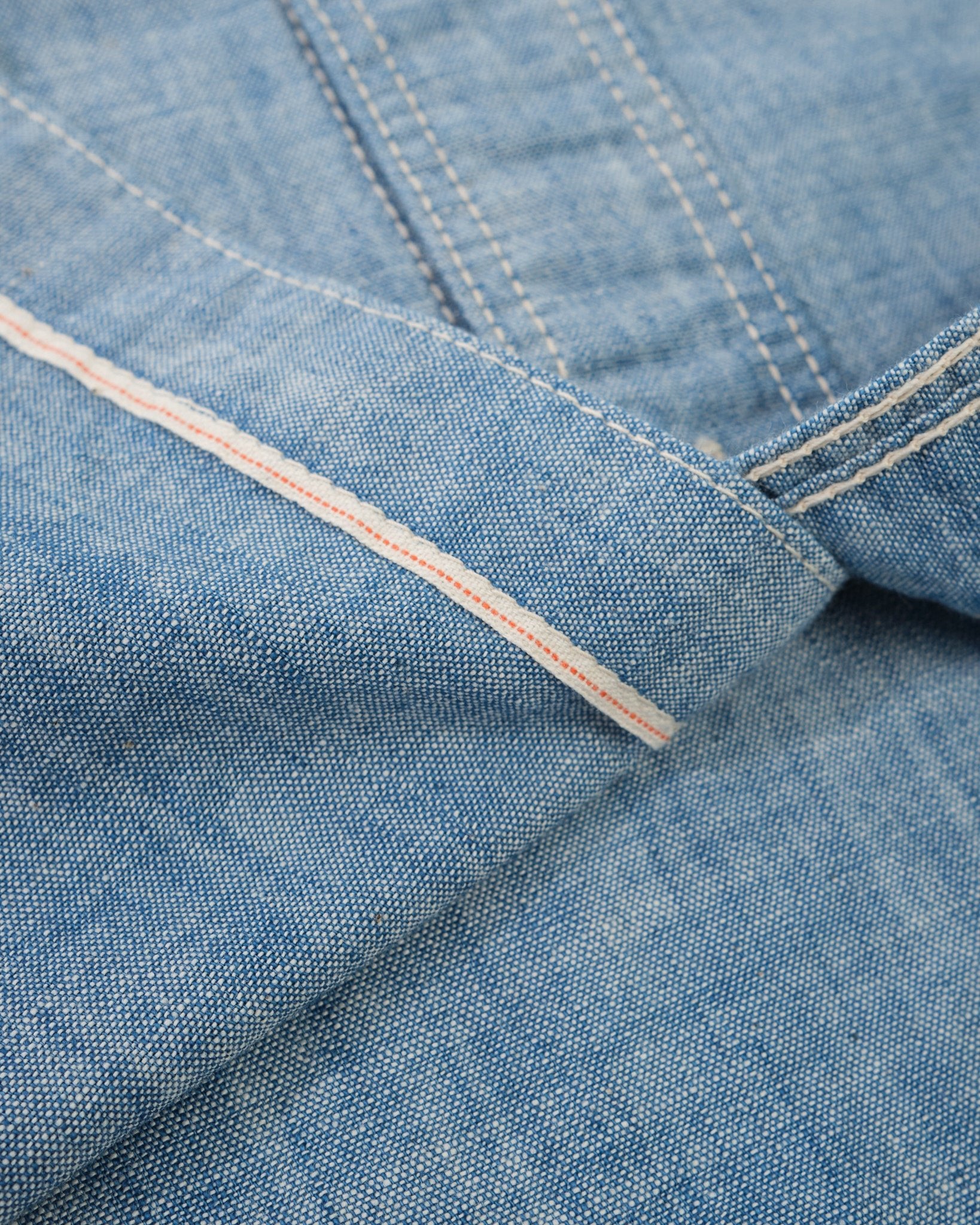 FN-SCK-010L Chambray Work Shirt by The Flat Head - Meadow