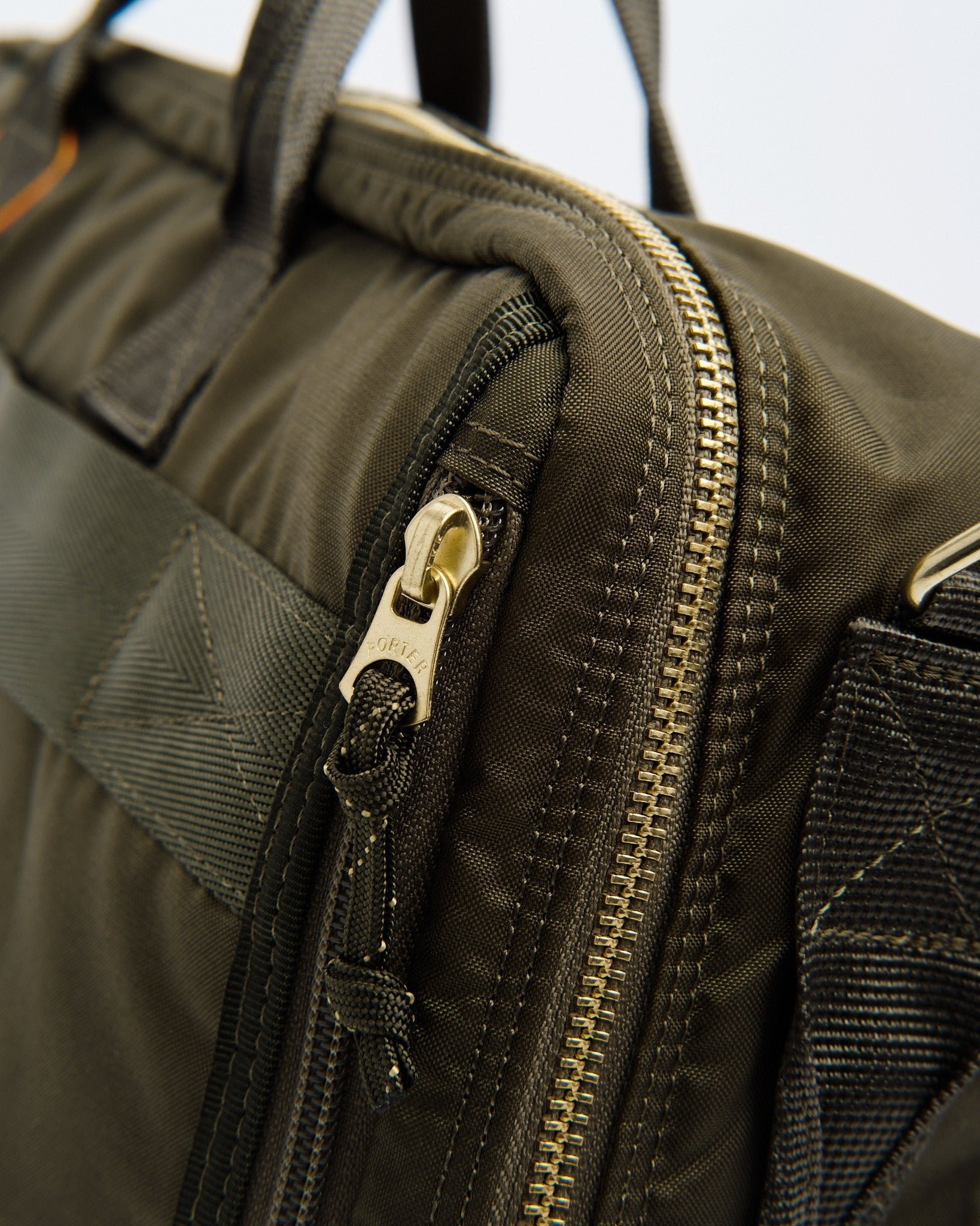 Force 3-Way Briefcase Olive Drab by Porter by Yoshida - Meadow