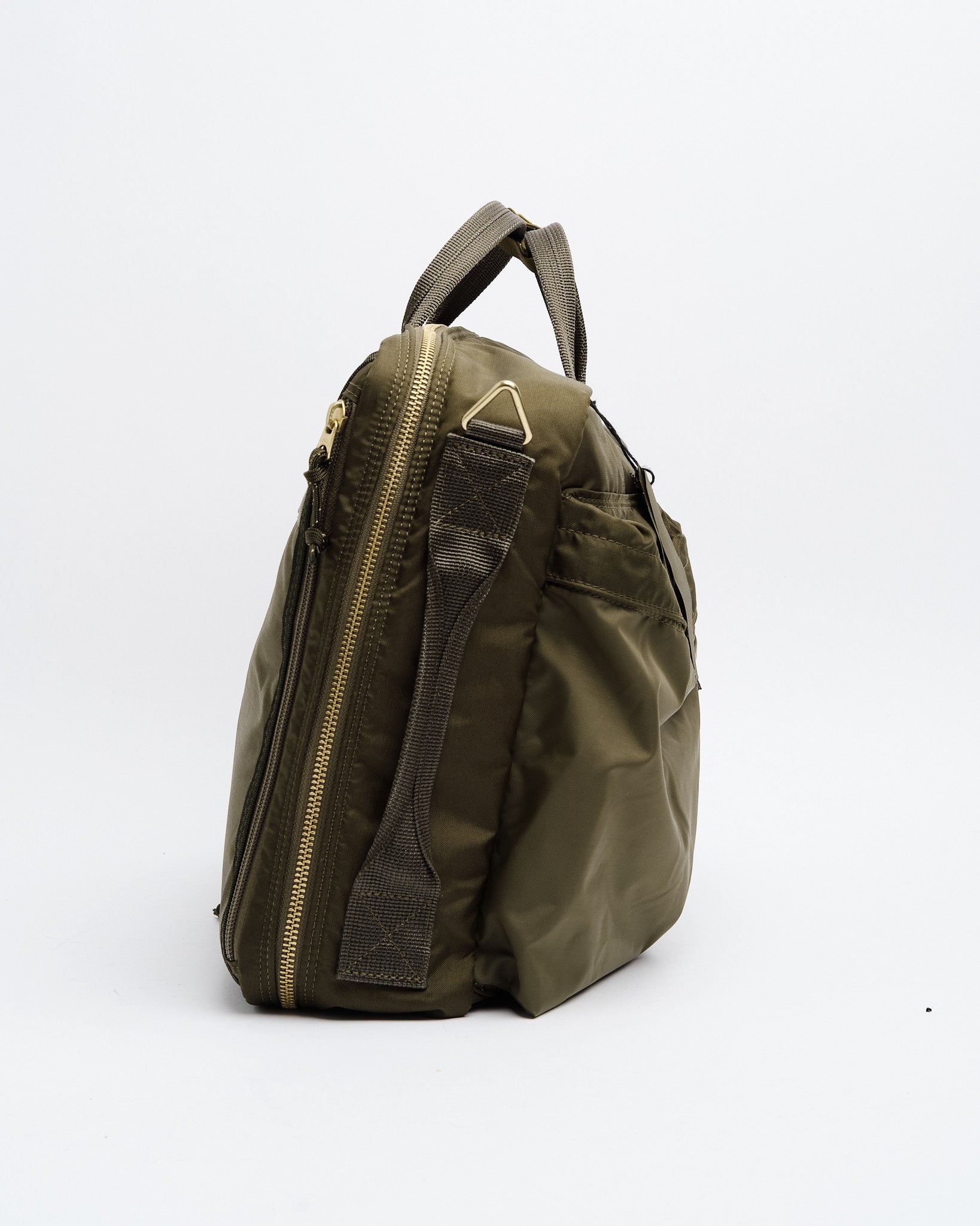 Force 3-Way Briefcase Olive Drab by Porter by Yoshida - Meadow