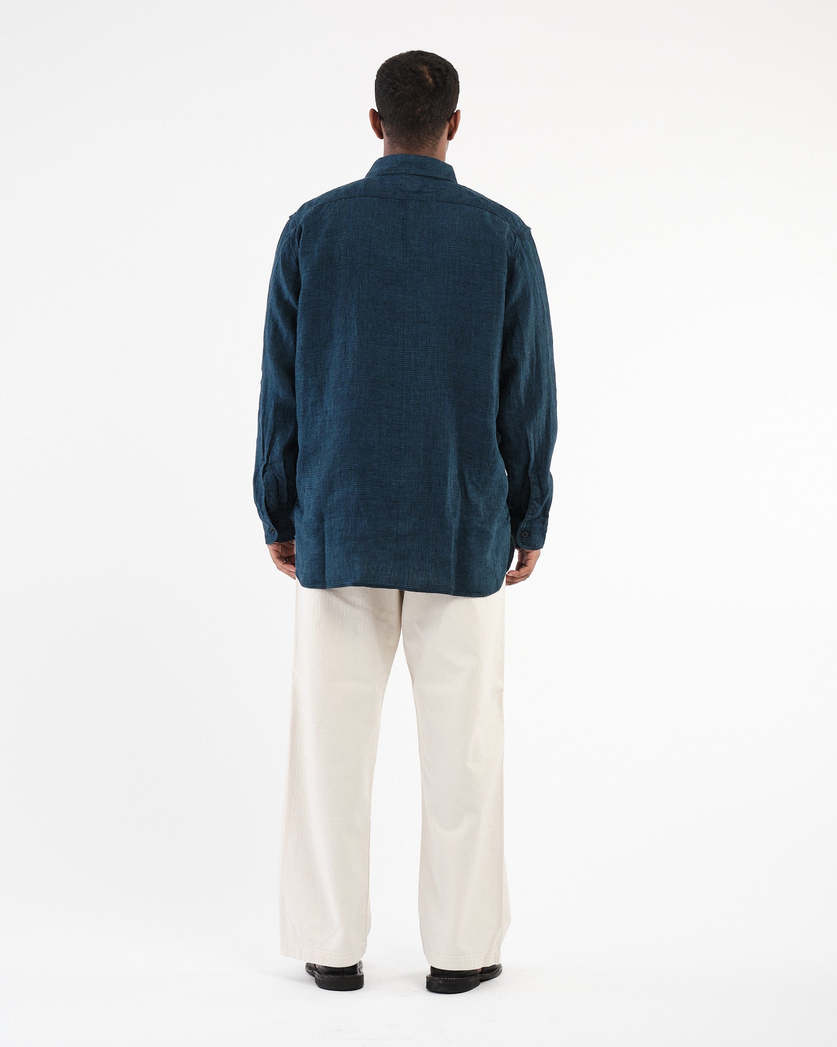 Indigo Linen Work Shirt by orSlow - Meadow