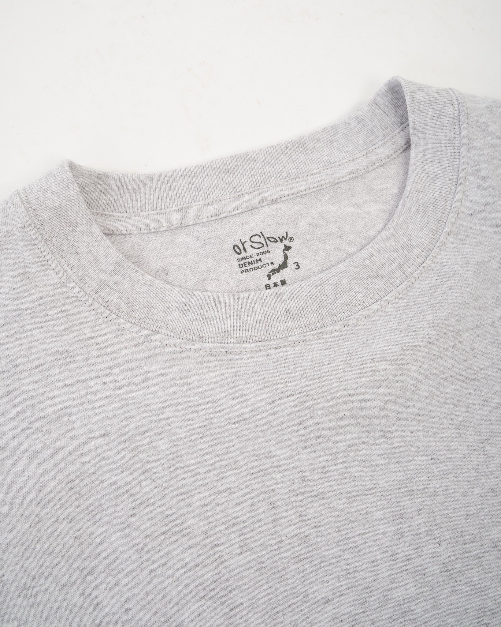 Just T-shirt Heather Grey by orSlow ▶️ Meadow Store Just T-shirt Heather Grey by orSlow ▶️ Meadow Store