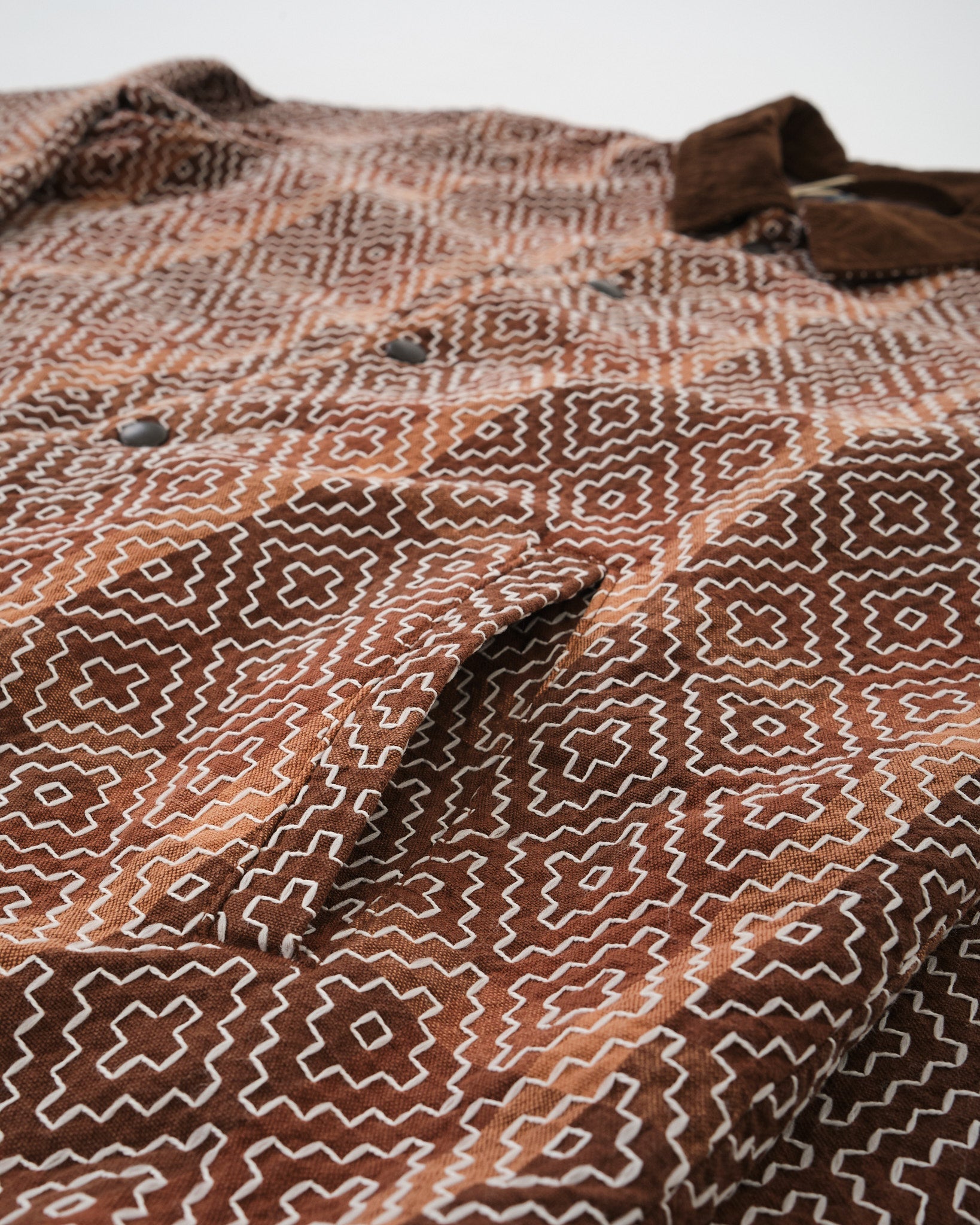 Kakishibu Noragi Sashiko Jacket by Studio D'Artisan - Meadow