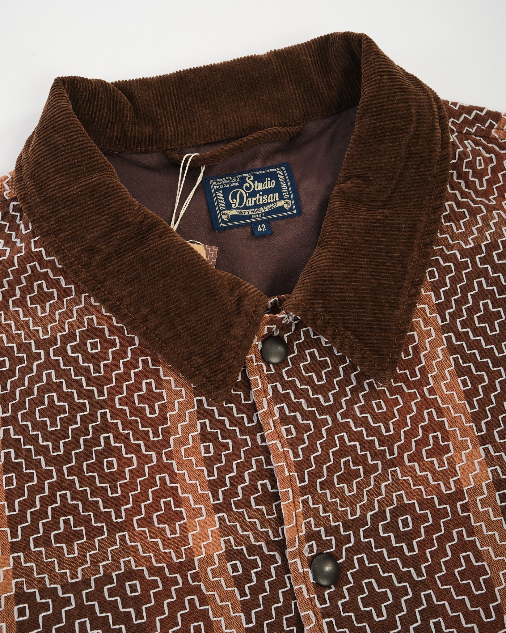 Kakishibu Noragi Sashiko Jacket by Studio D'Artisan - Meadow