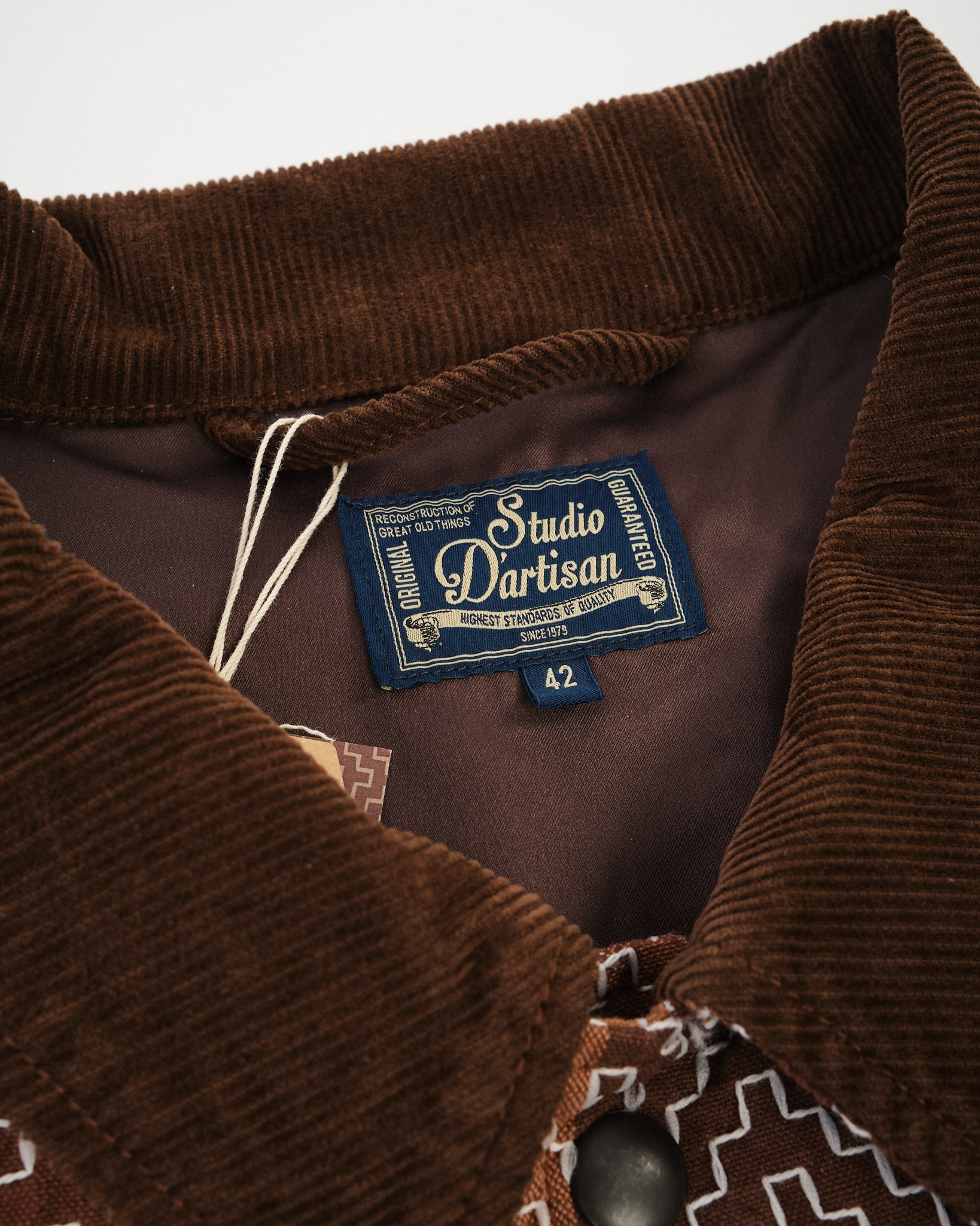 Kakishibu Noragi Sashiko Jacket by Studio D'Artisan - Meadow
