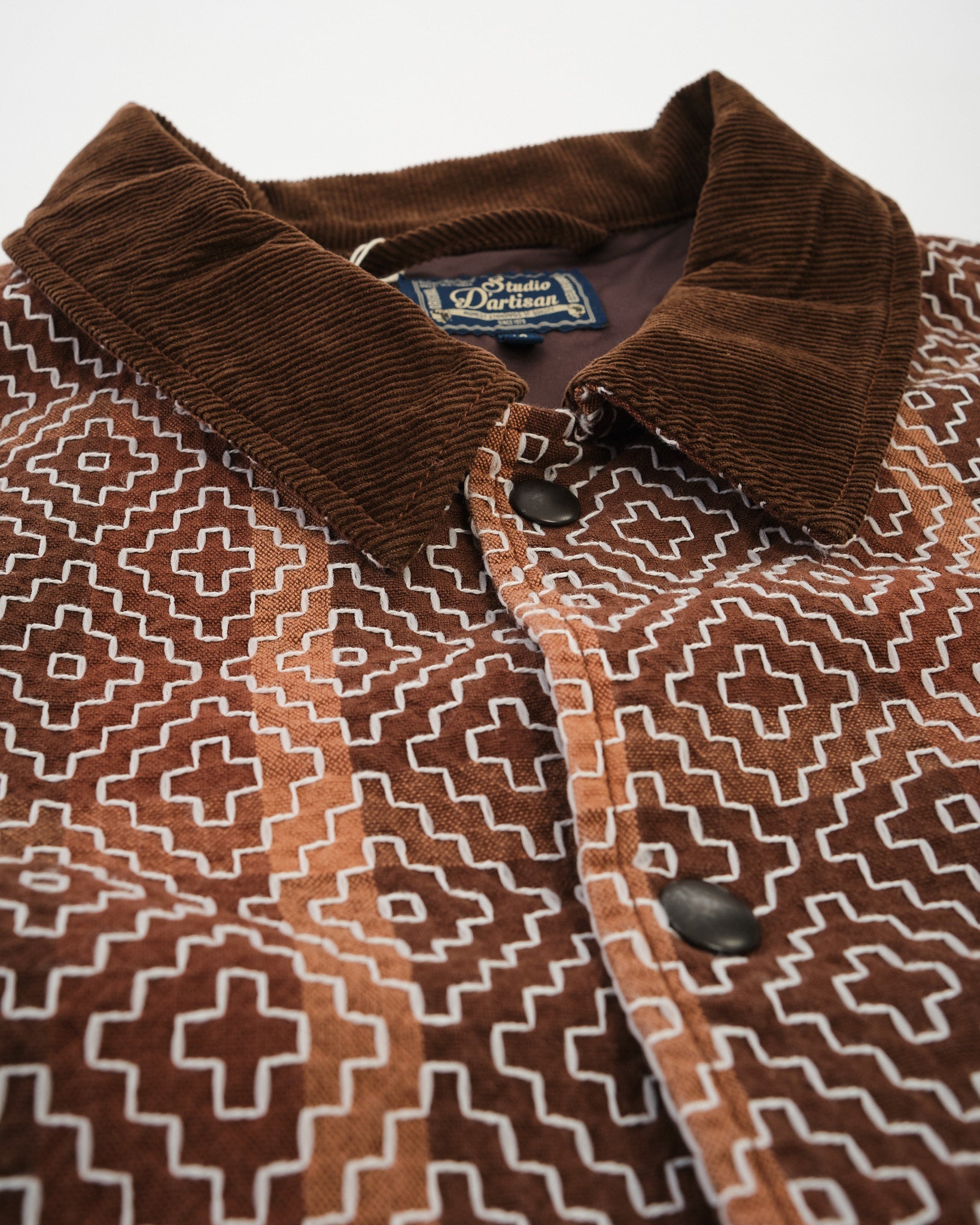 Kakishibu Noragi Sashiko Jacket by Studio D'Artisan - Meadow