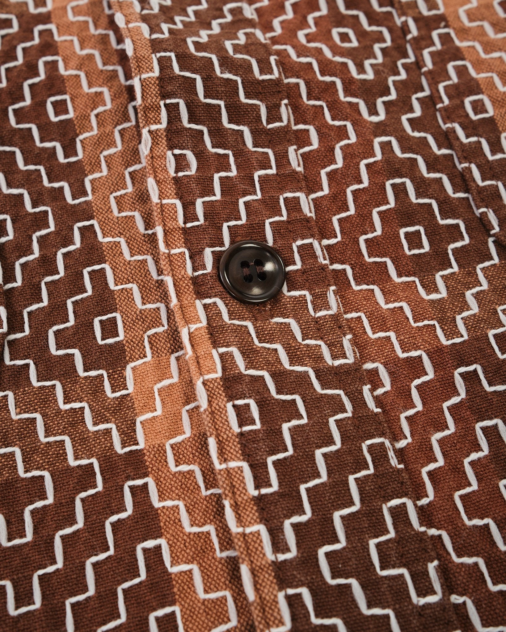 Kakishibu Noragi Sashiko Shirt by Studio D'Artisan - Meadow