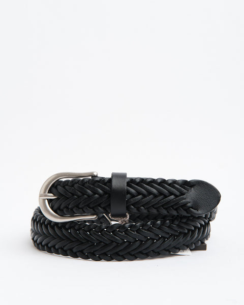Leather Mesh Belt Black by Beams+ - Meadow display picture 3
