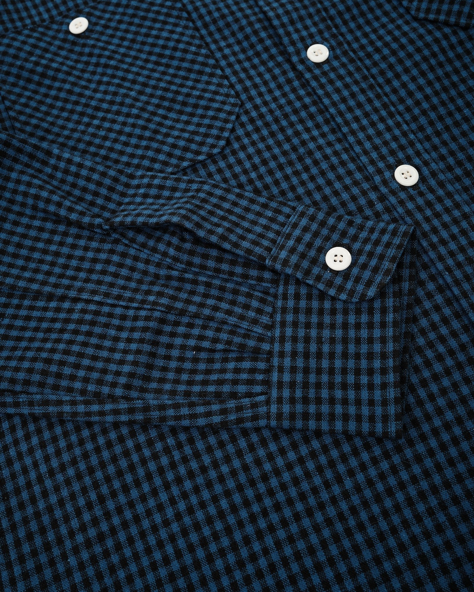 Lot 3055 LONG SLEEVE CHECK WORK SHIRTS Gingham Blue by Warehouse