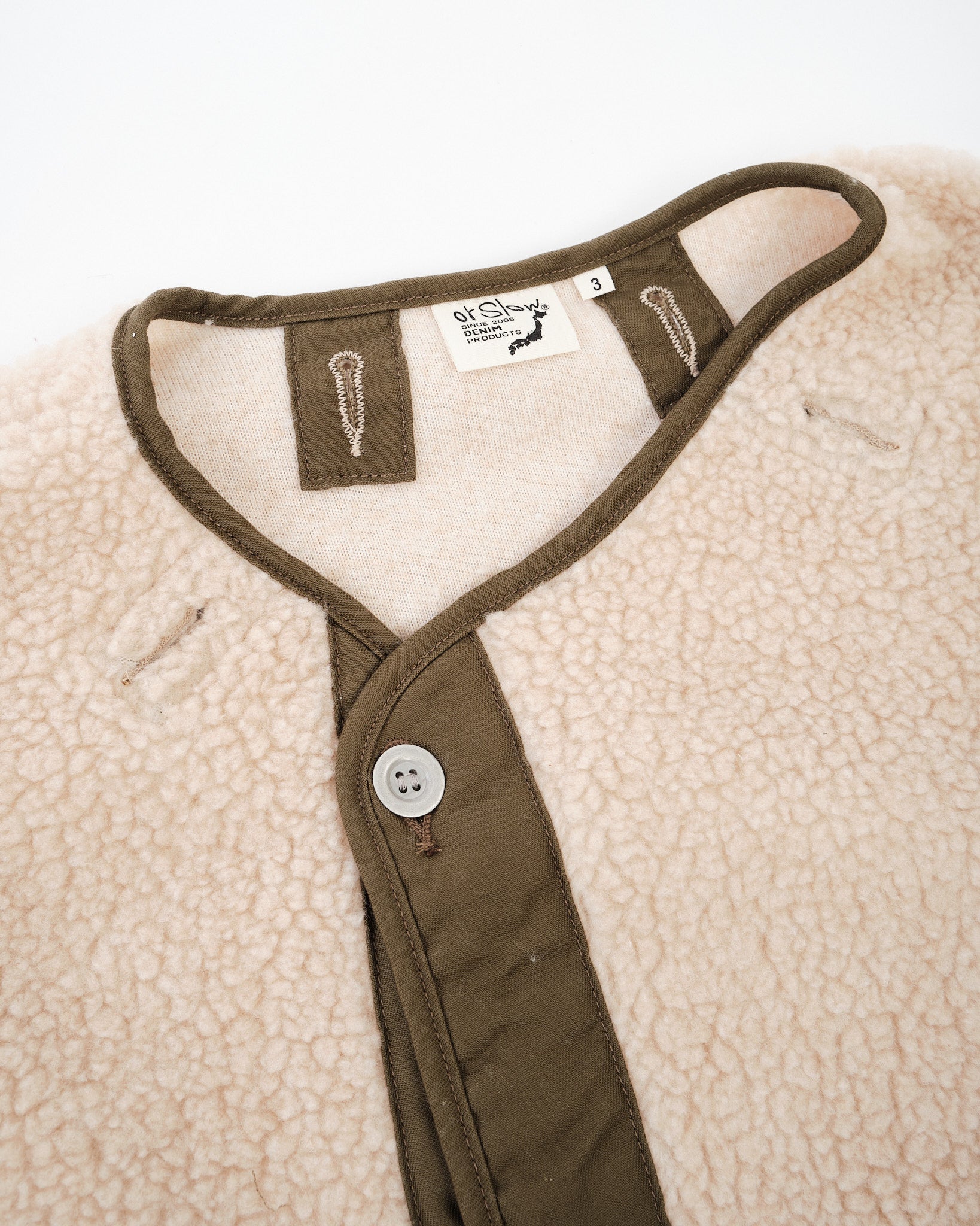 M-65 Fish Tail Coat Liner Beige by orSlow - Meadow