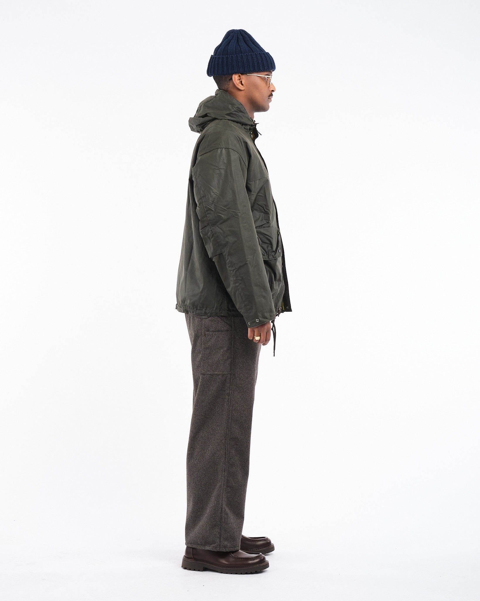 Modified Durham Wax Jacket Olive by Barbour - Meadow