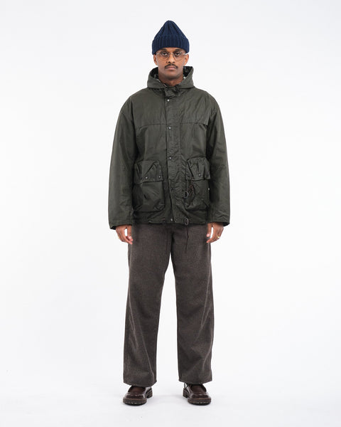 Modified Durham Wax Jacket Olive by Barbour - Meadow