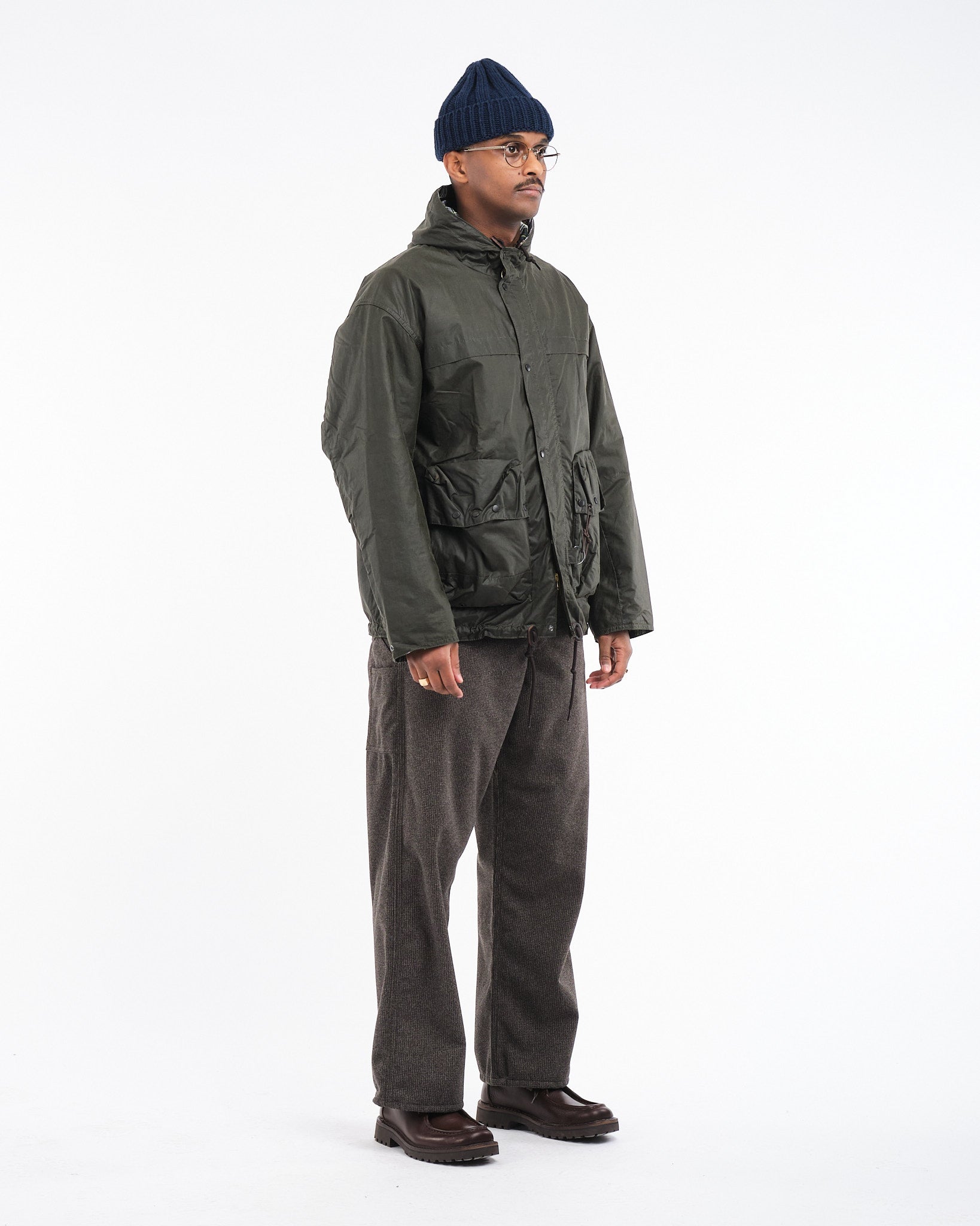 Modified Durham Wax Jacket Olive by Barbour - Meadow
