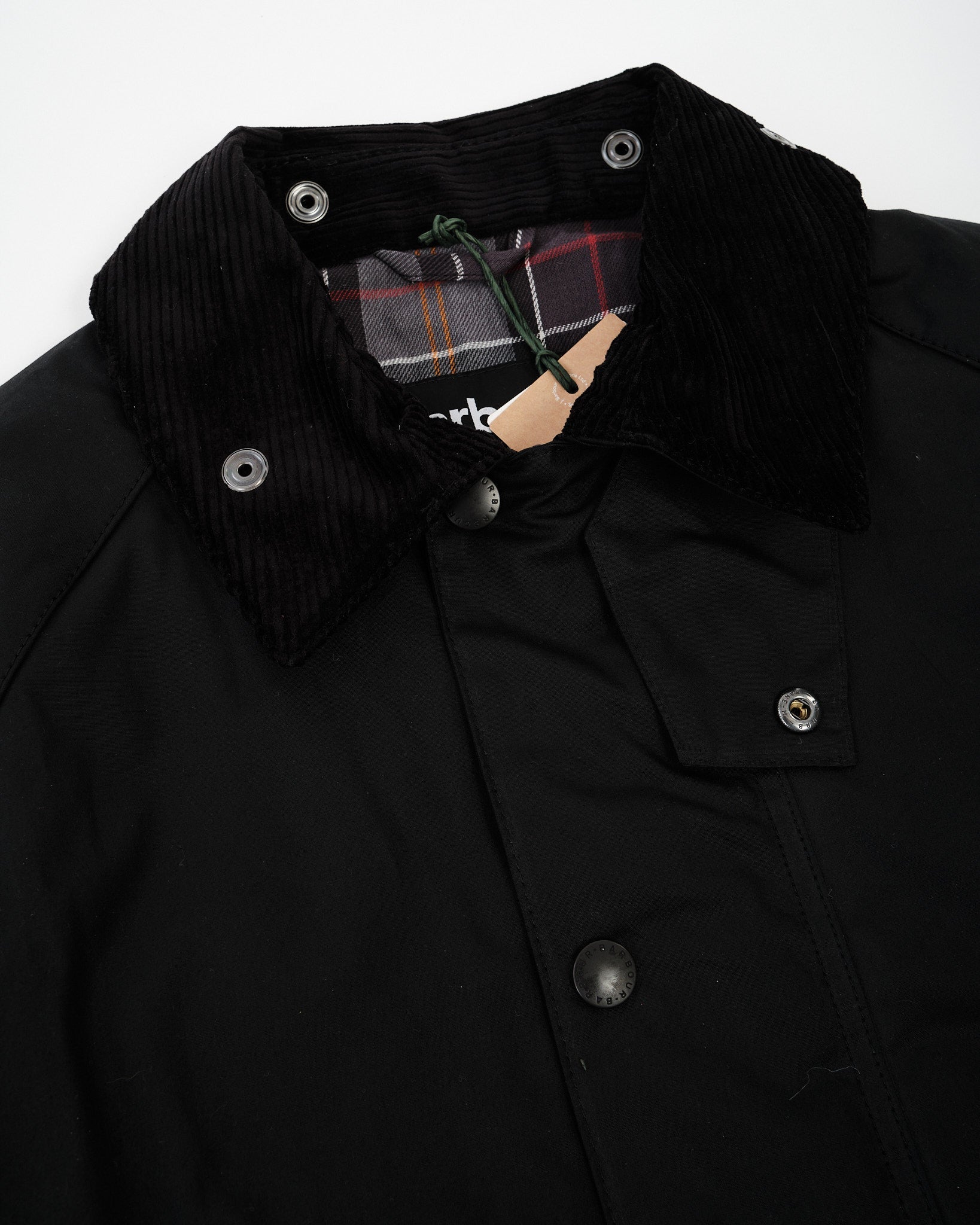 Modified Exmoor Wax Coat Black by Barbour - Meadow