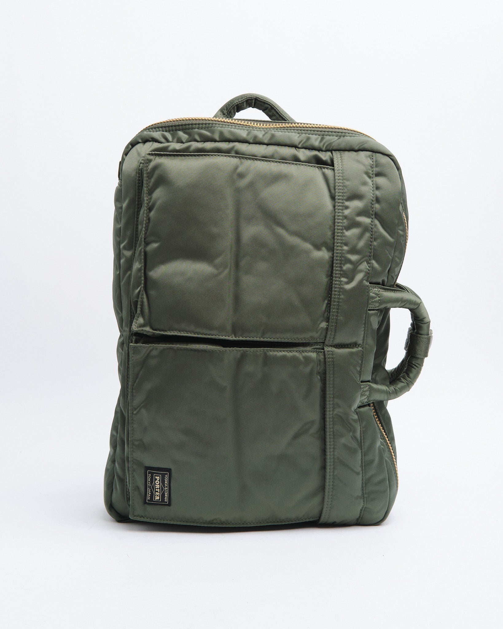 New Tanker 3-Way Document Bag Sage Green by Porter by Yoshida