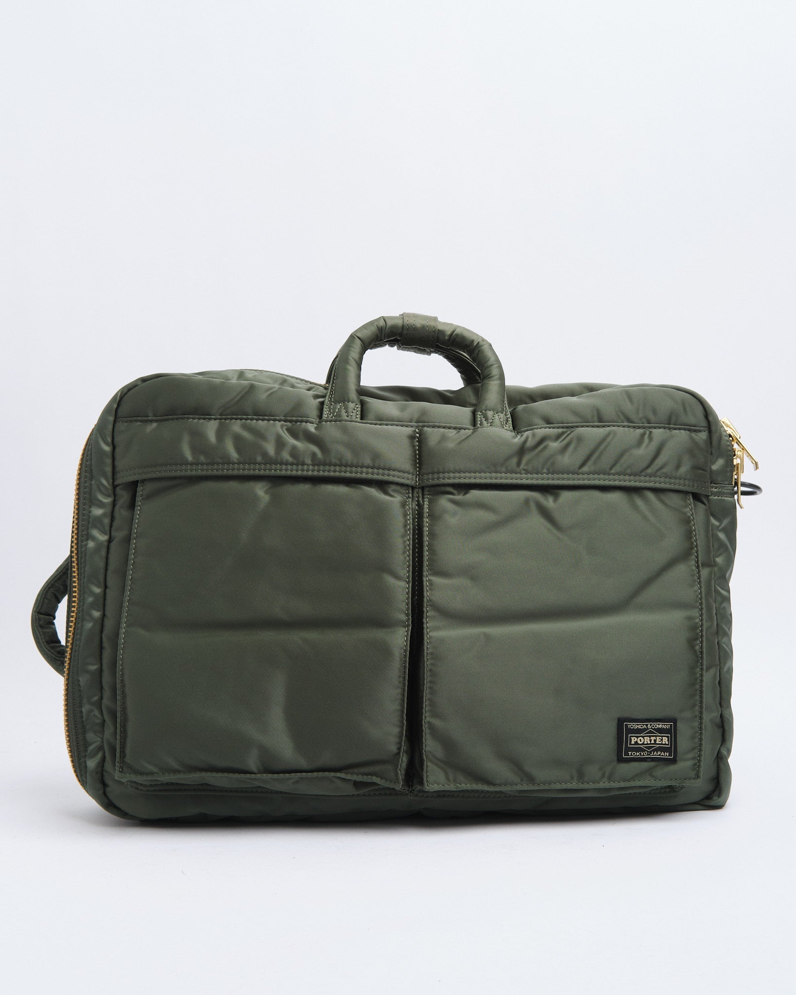 New Tanker 3-Way Document Bag Sage Green by Porter by Yoshida - Meadow