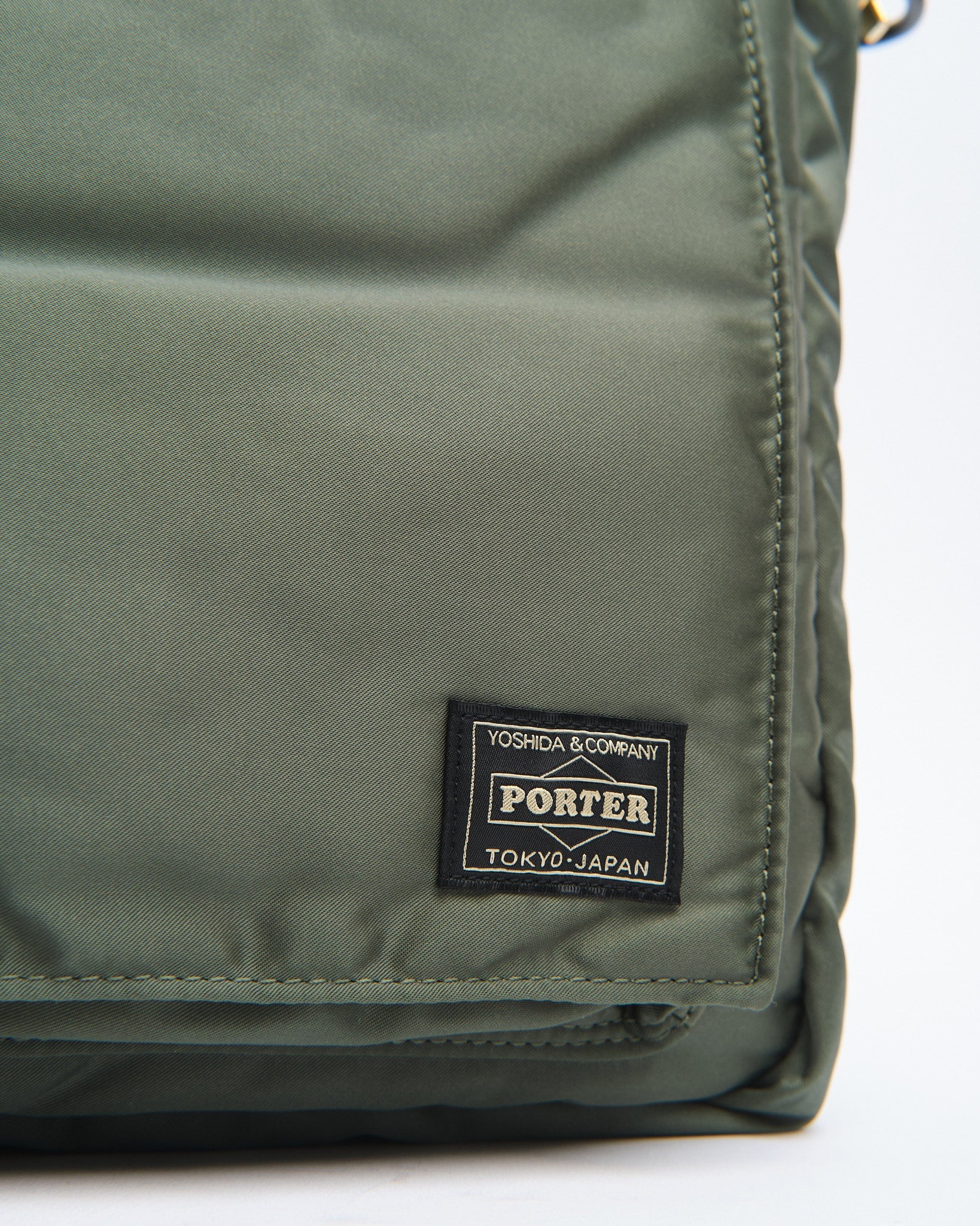 New Tanker 3-Way Document Bag Sage Green by Porter by Yoshida - Meadow